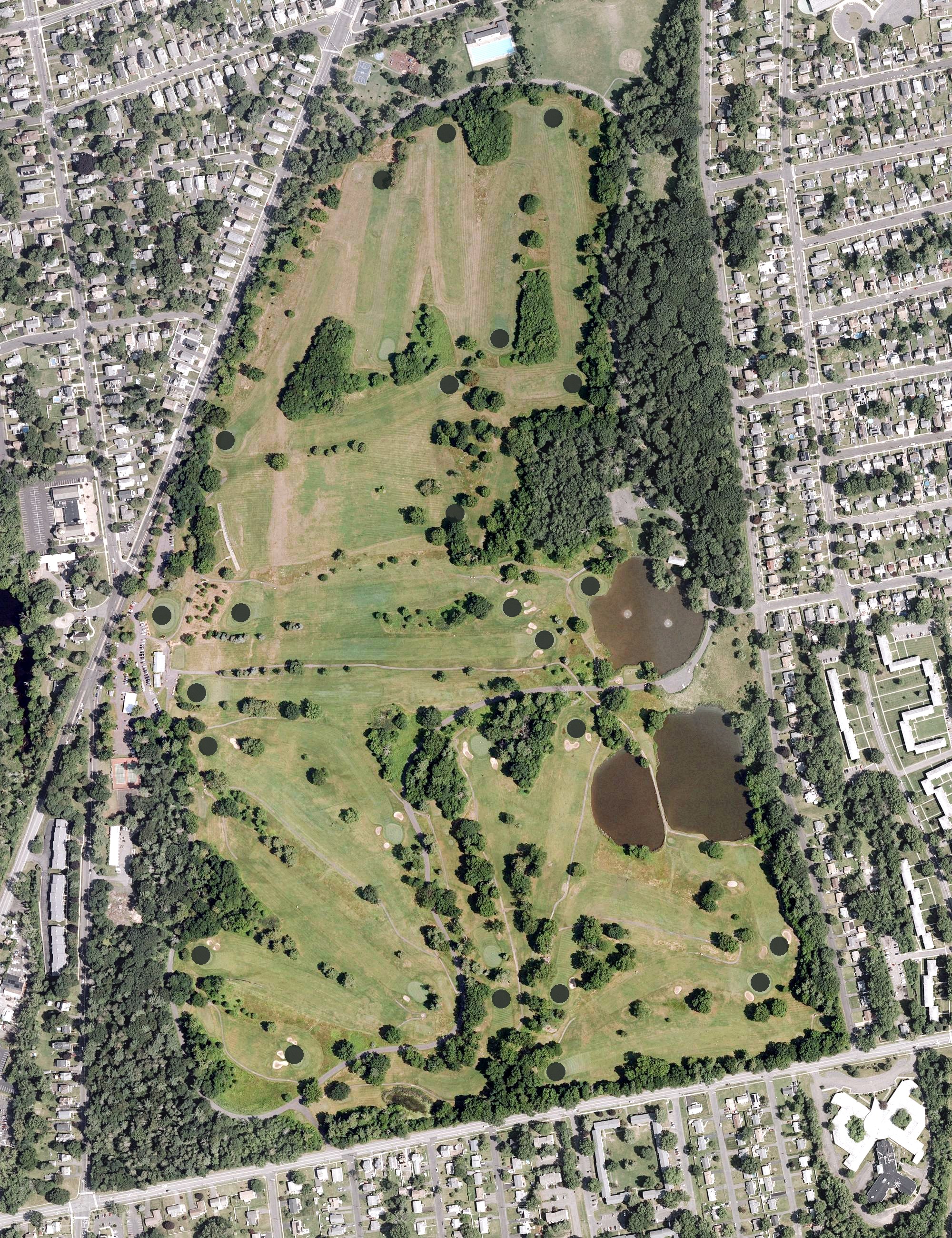 Aerial view of Goodwin Park Golf Course, CT
