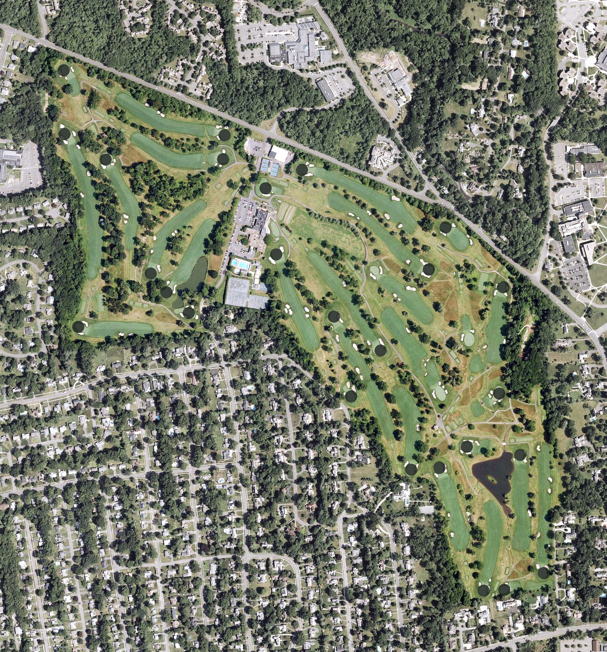 Aerial view of Hartford Golf Club, CT