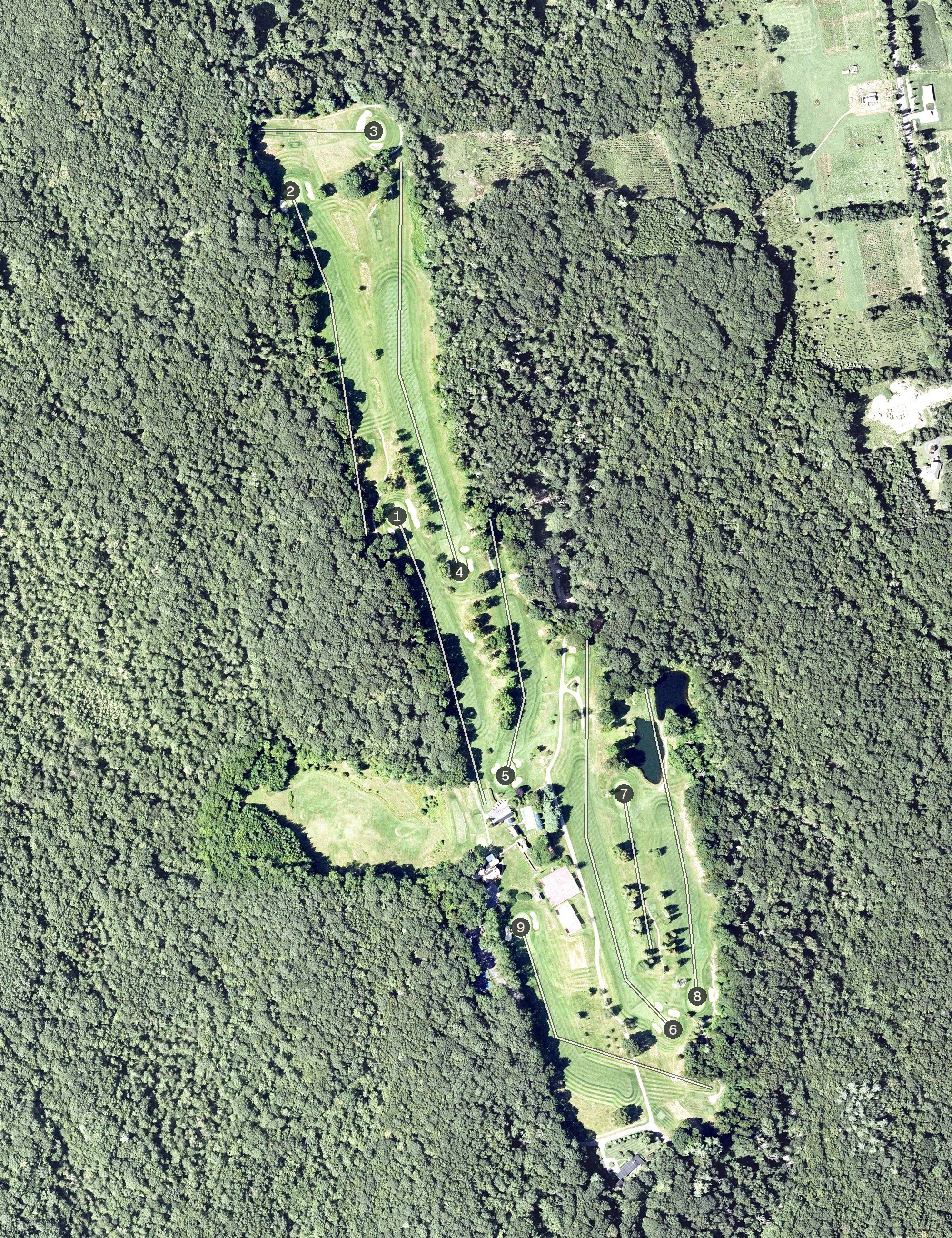 Aerial view of Highfield Club, CT