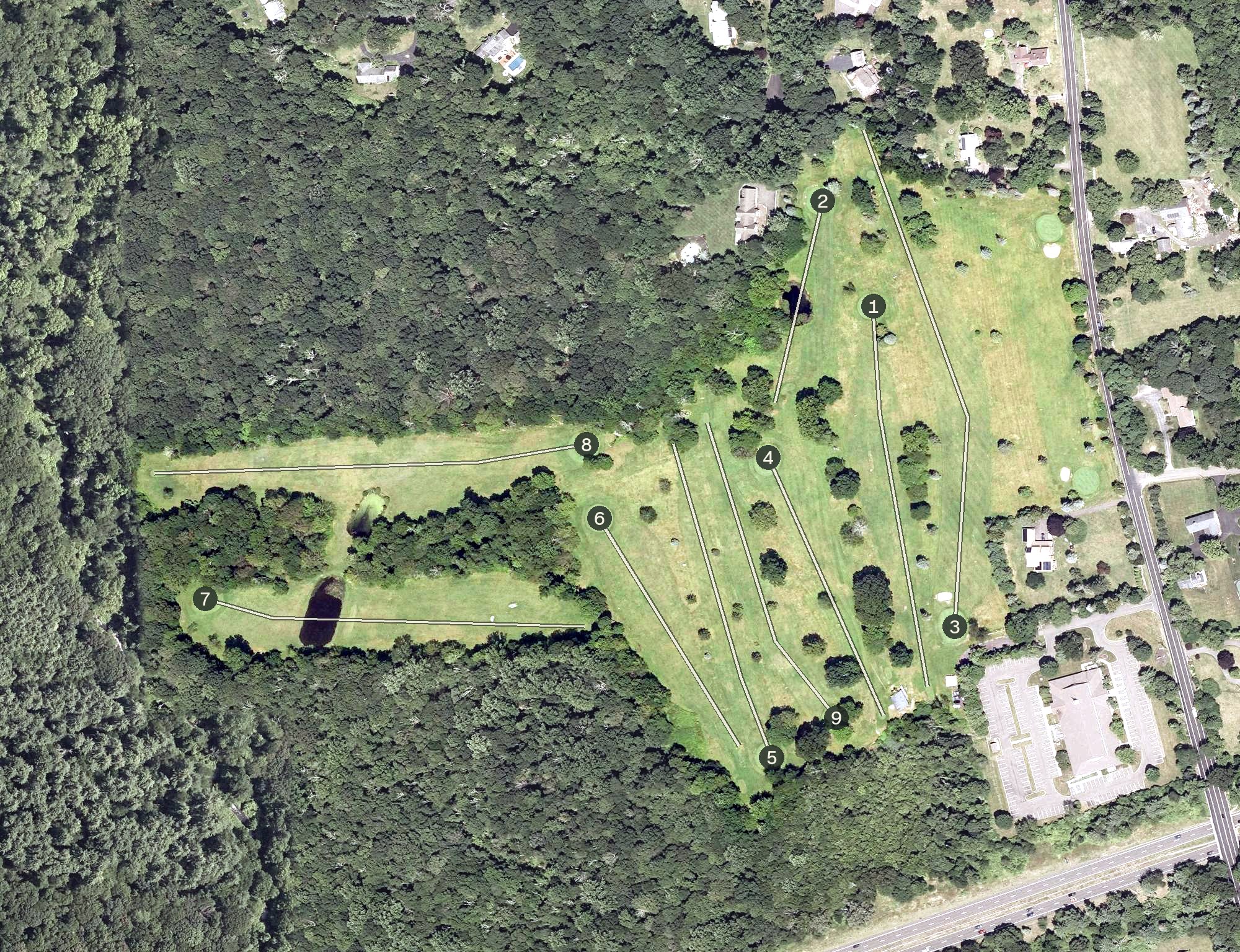 Aerial view of Homewood Acres Golf Course, CT