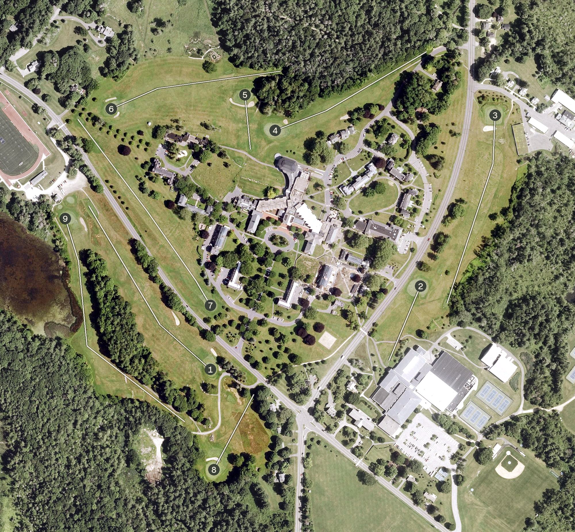 Aerial view of Hotchkiss Golf Course, CT