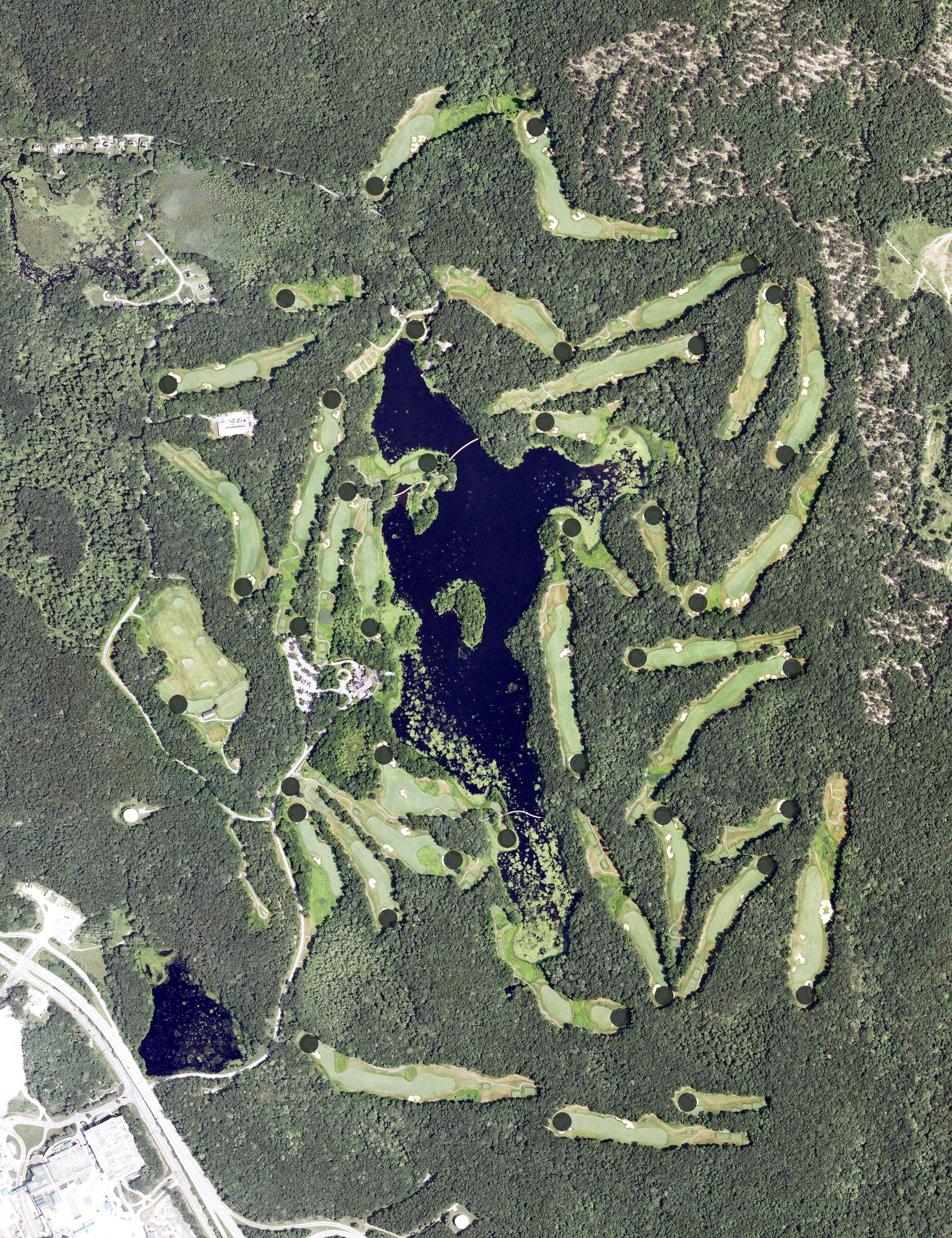 Aerial view of Lake of Isles, CT
