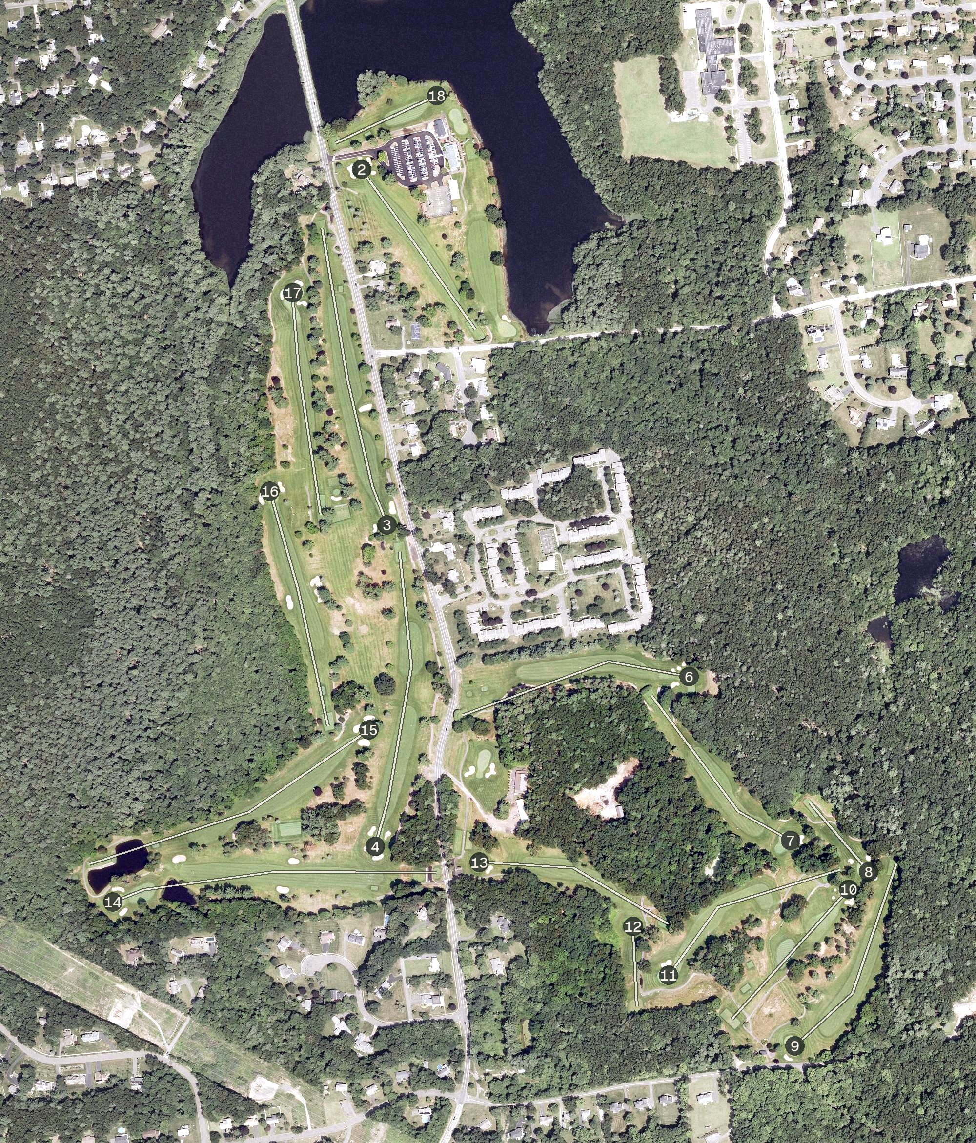 Aerial view of Manchester Country Club, CT
