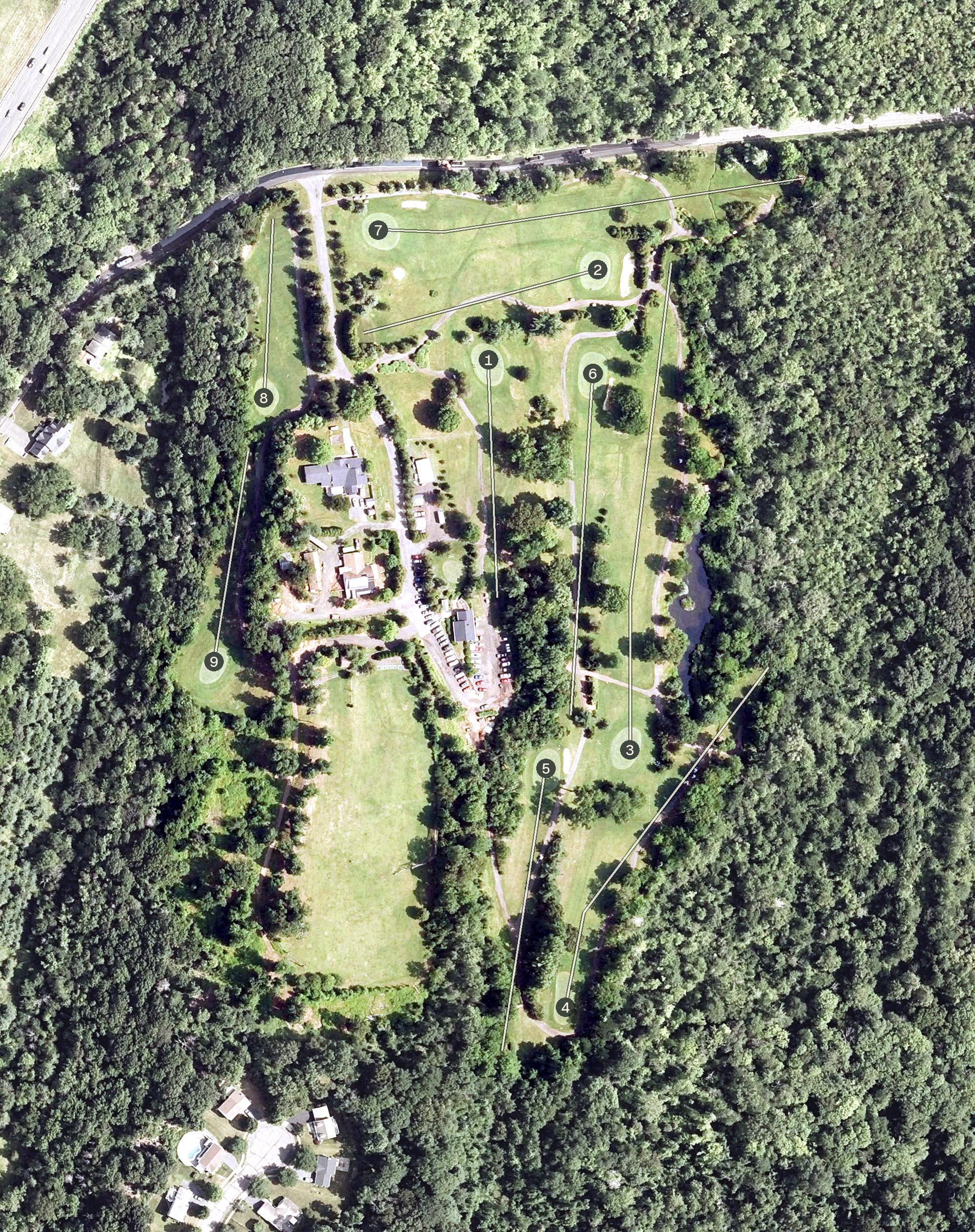 Aerial view of Miner Hills Golf Course & Driving Range, CT