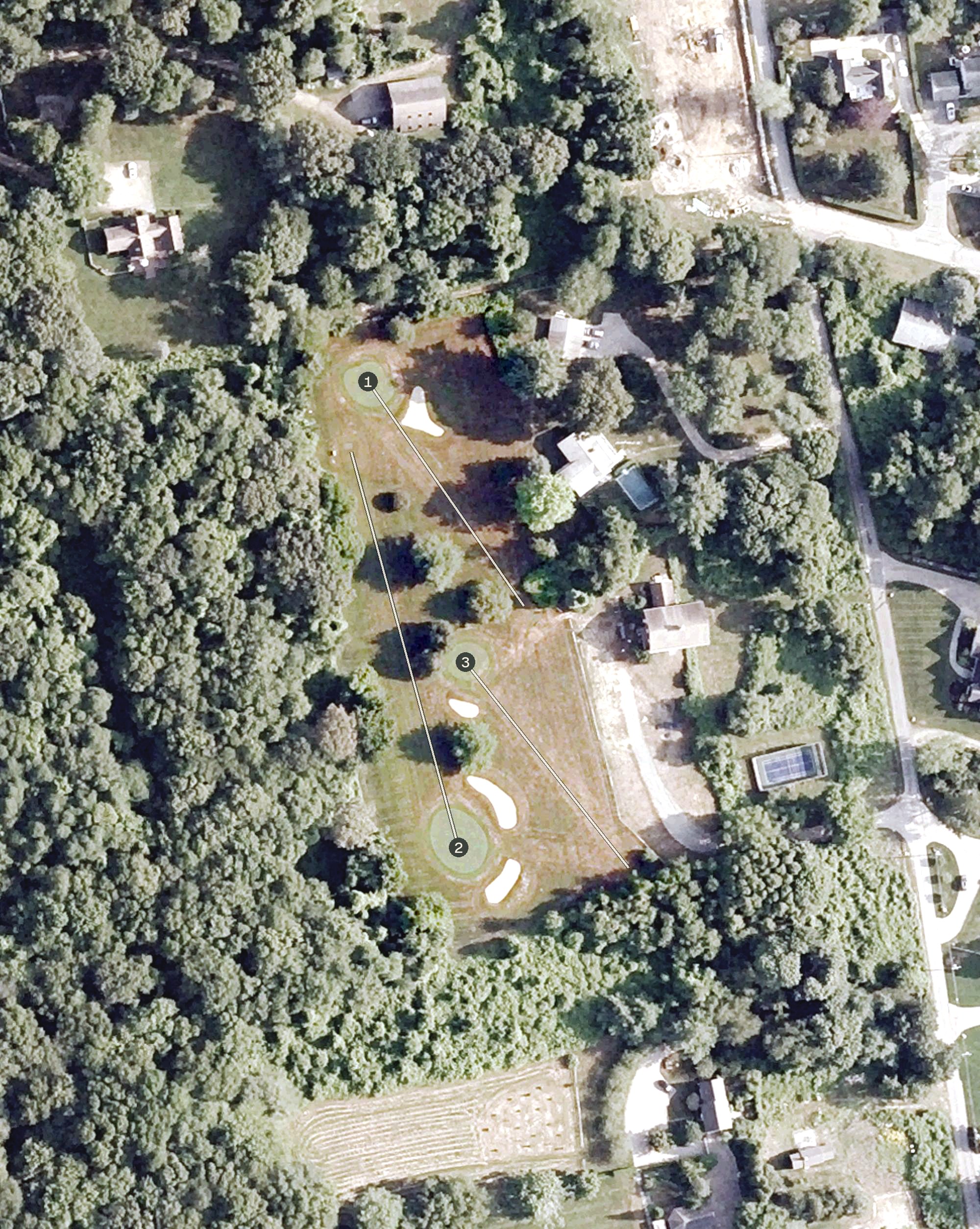 Aerial view of Old Black Point Golf Course, CT