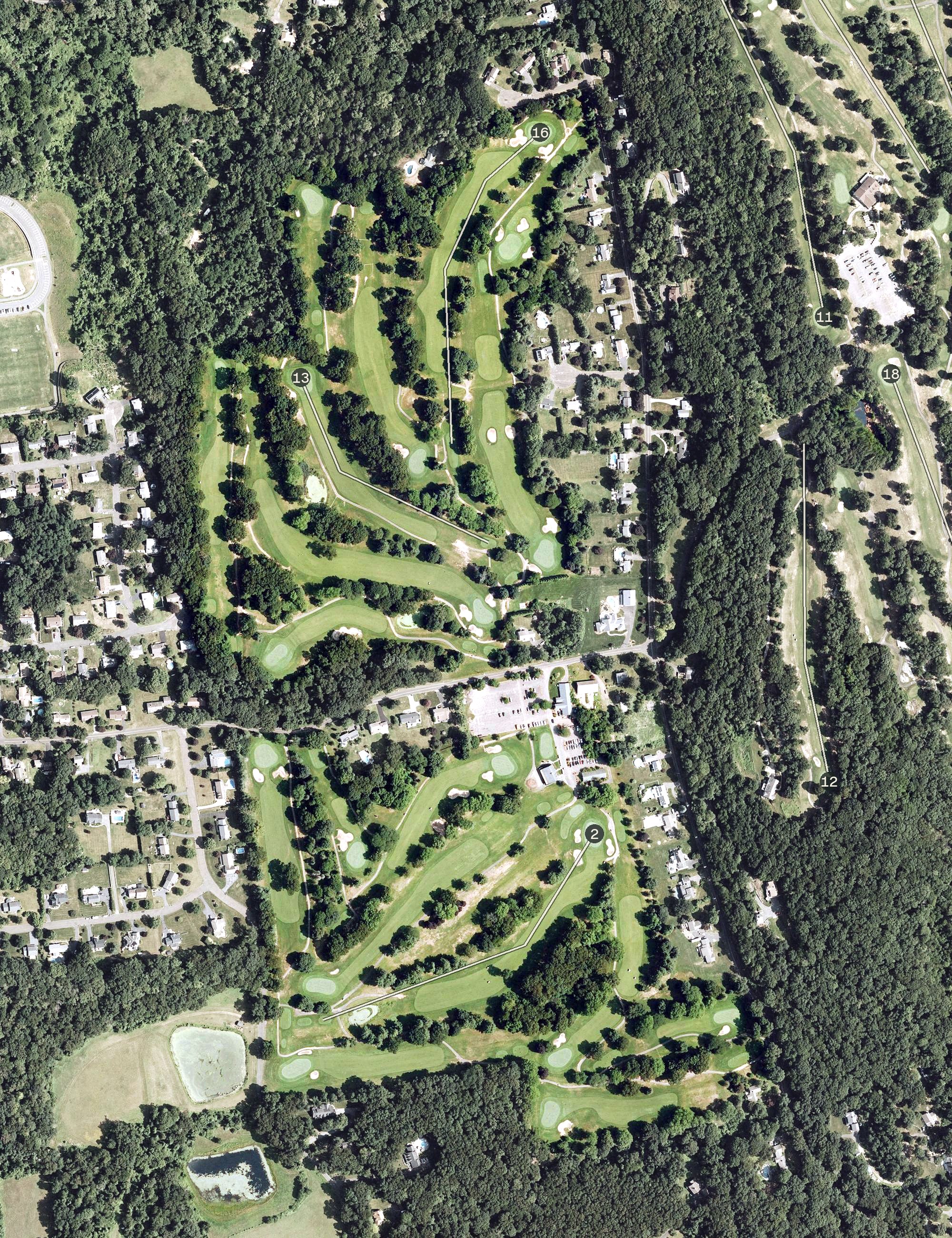 Aerial view of Portland Golf Course, CT