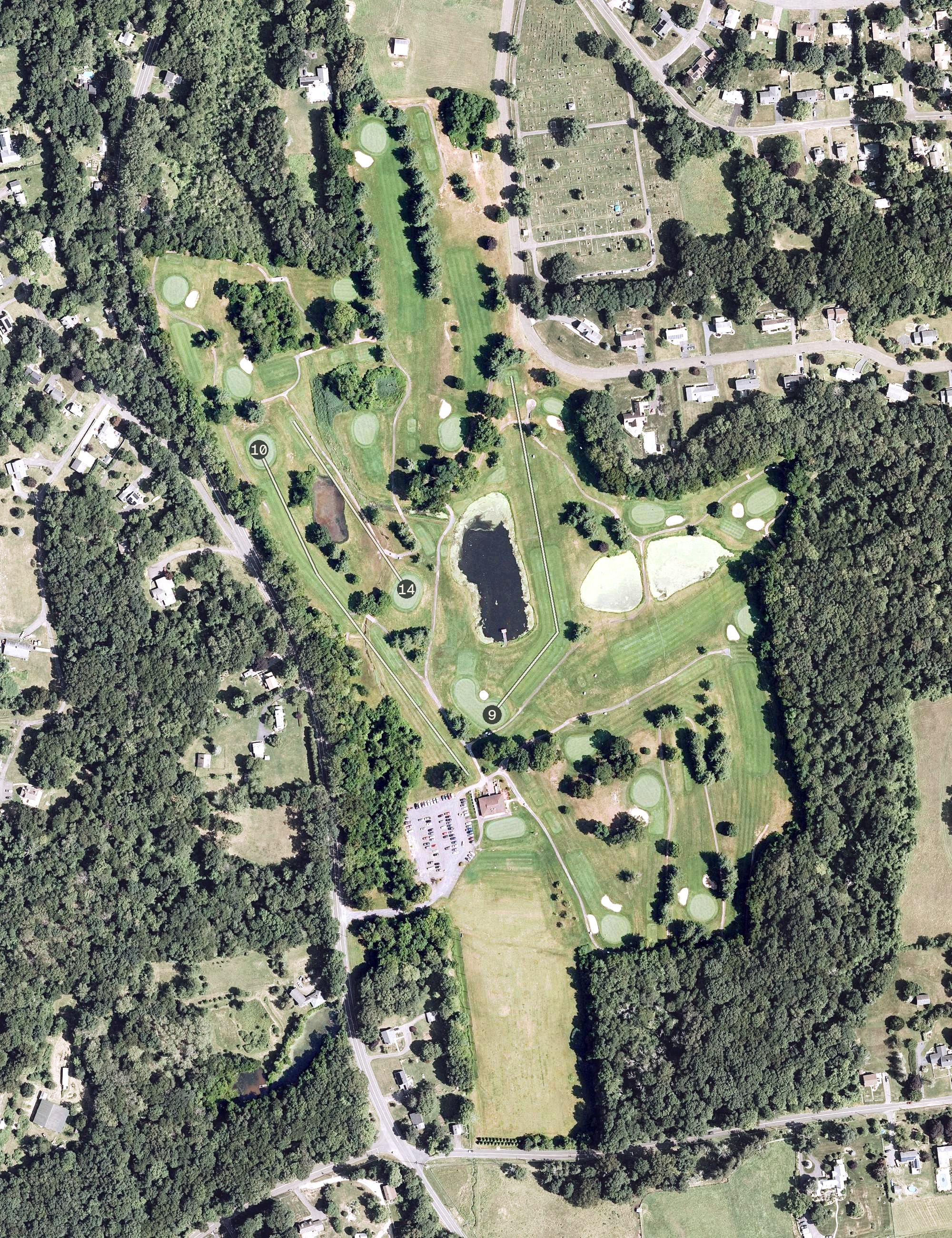Aerial view of Portland Golf West, CT