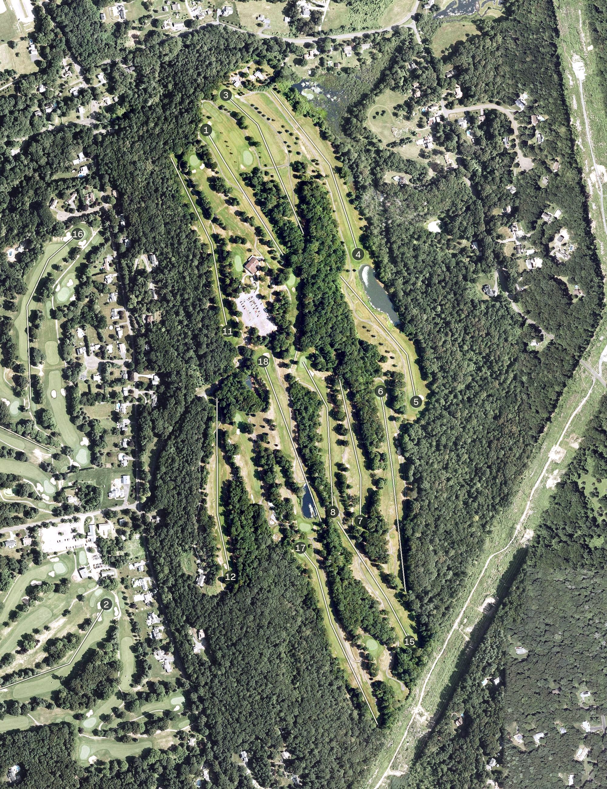 Aerial view of Quarry Ridge Golf Course, CT