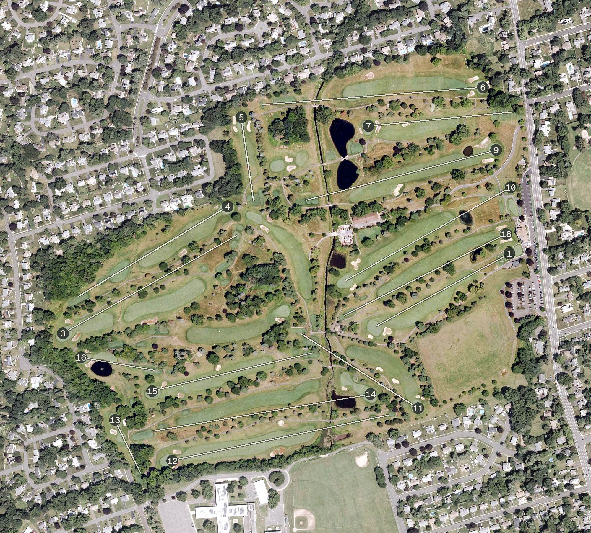Aerial view of Rockledge Golf Club, CT