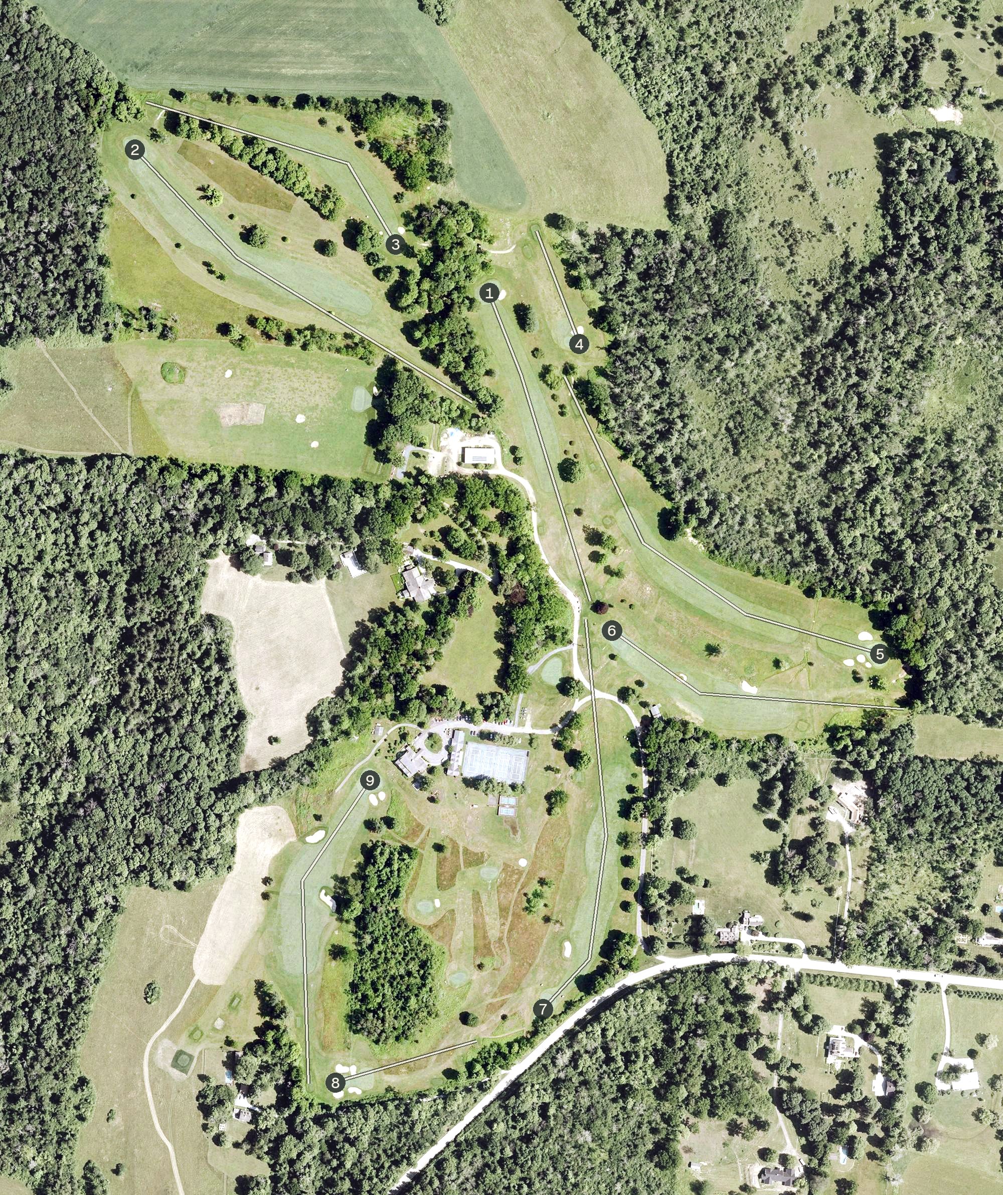 Aerial view of Sharon Country Club, CT