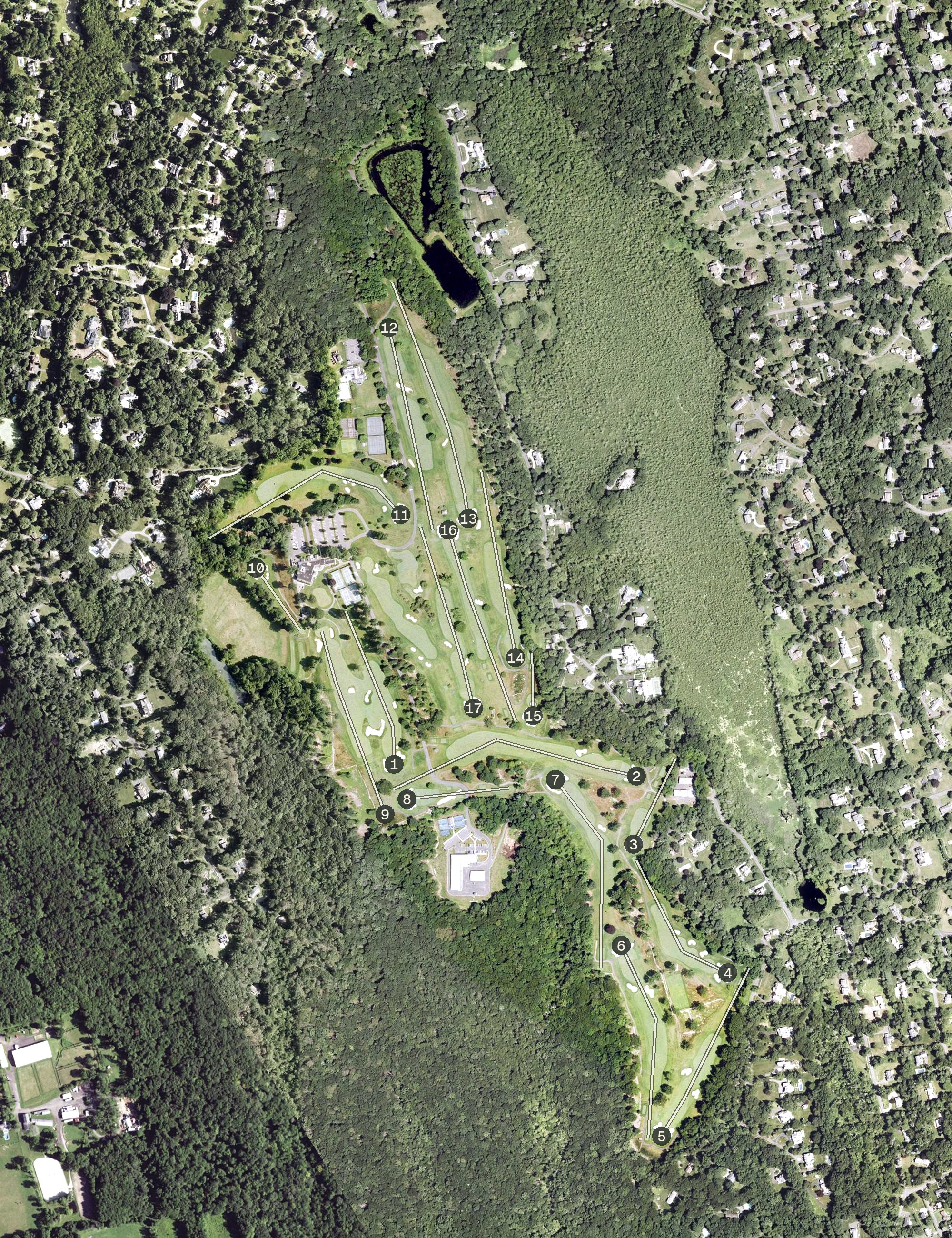 Aerial view of Silver Spring Country Club, CT