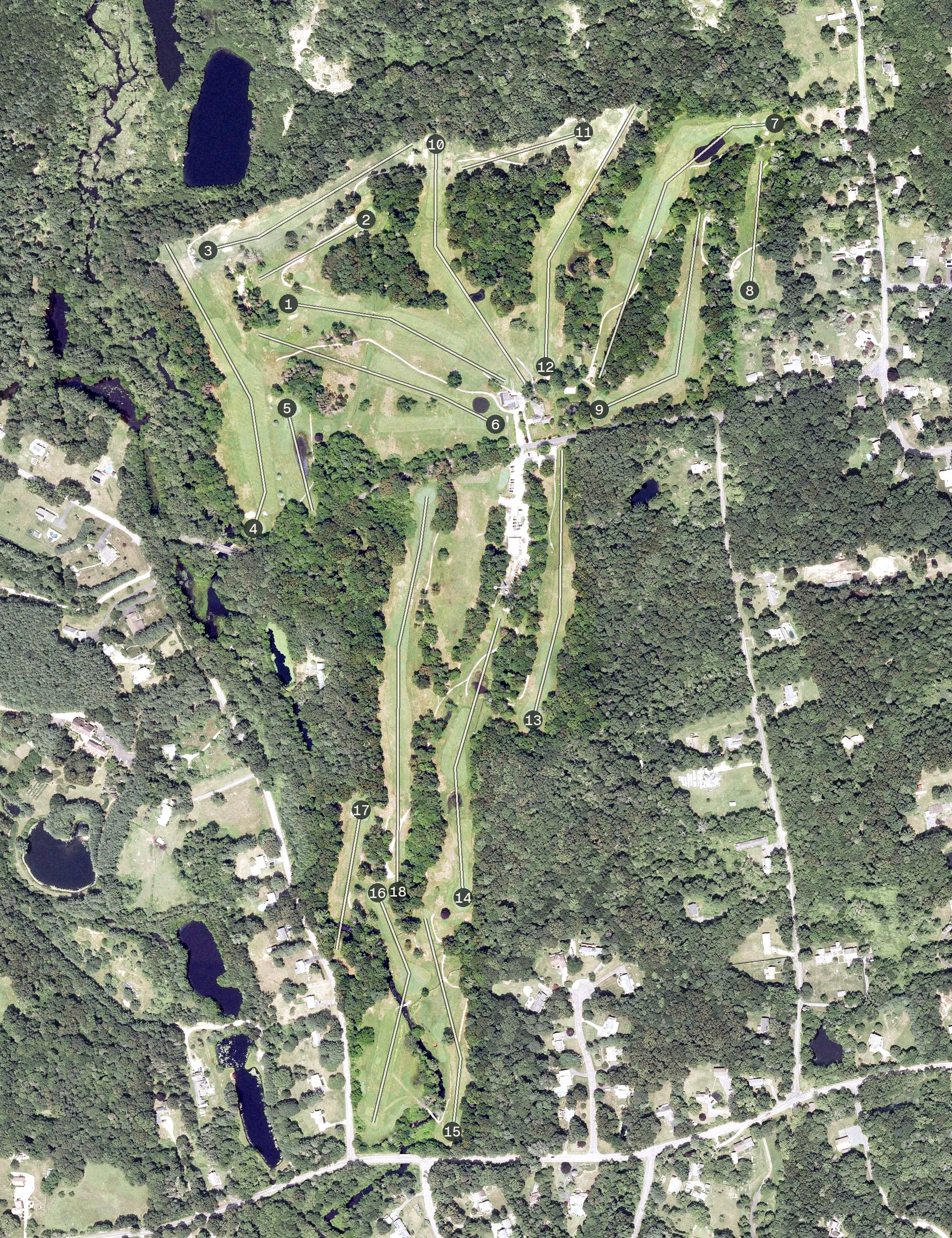 Aerial view of Skungamaug River Golf Club, CT