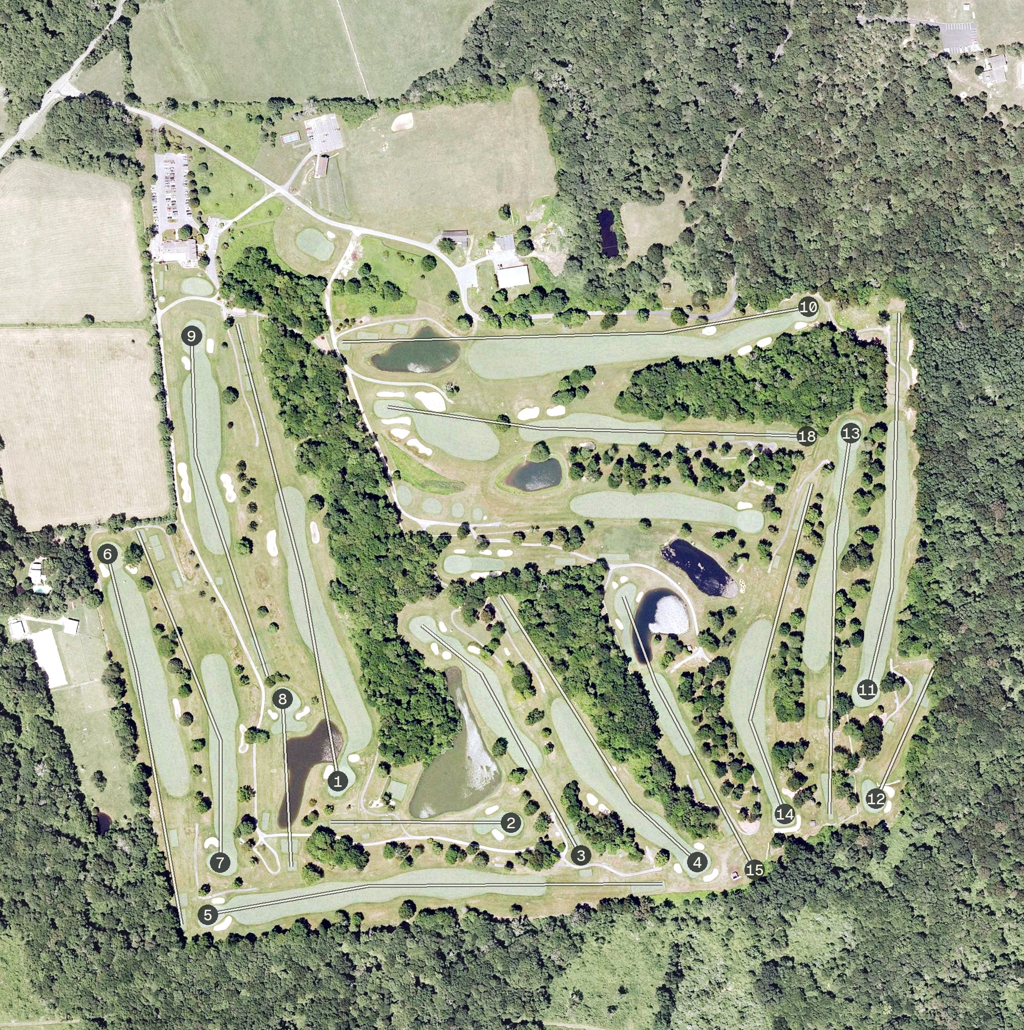 Aerial view of Stonington Country Club, CT