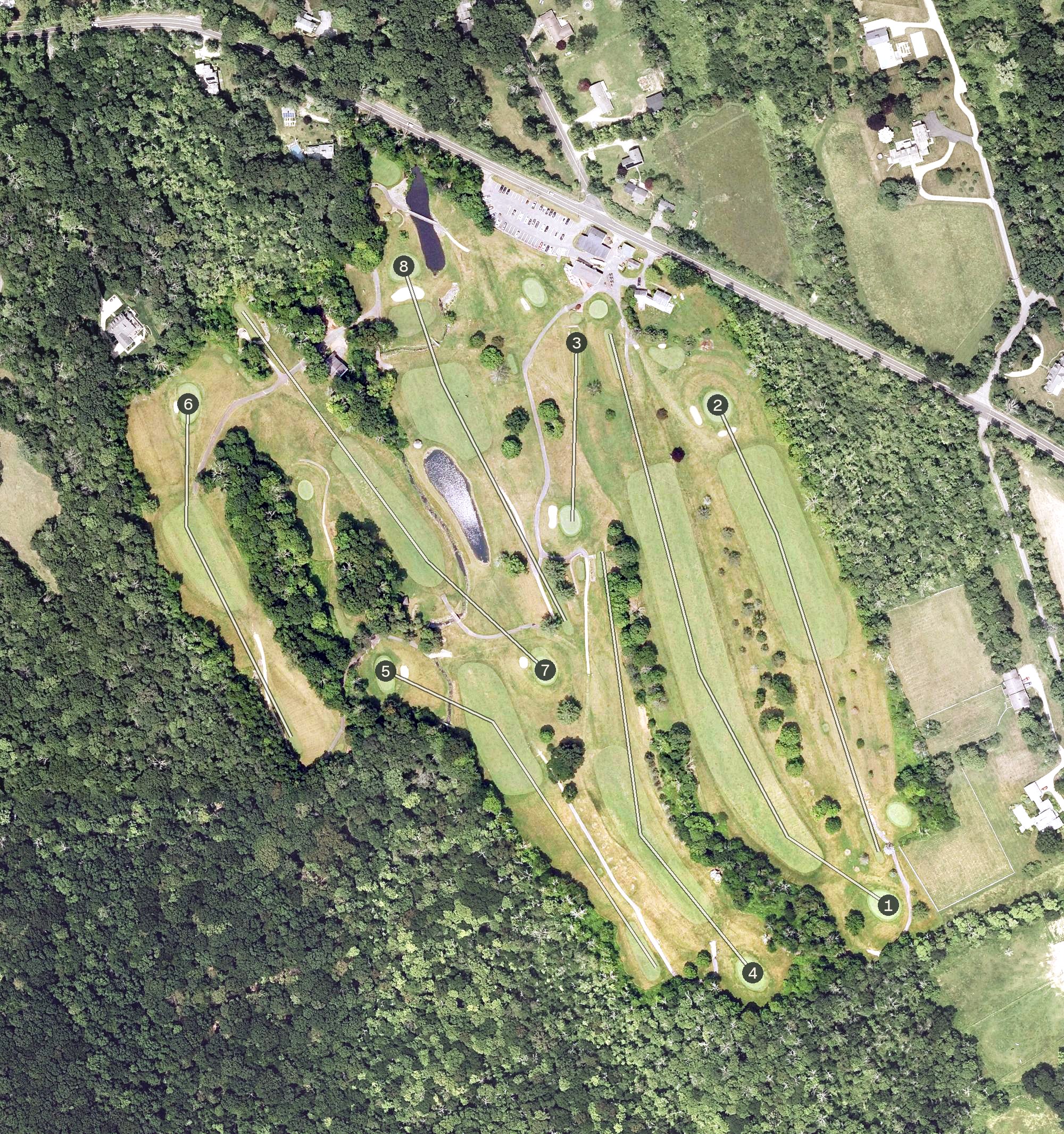 Aerial view of Stonybrook Golf Course, CT
