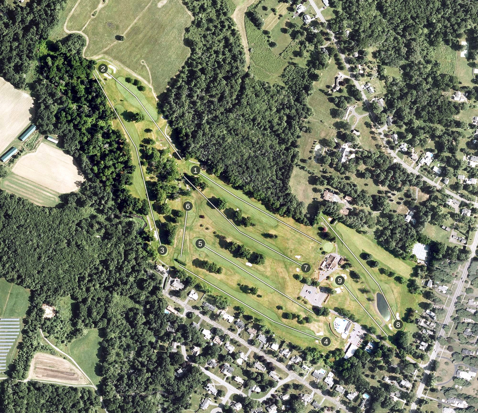 Aerial view of Suffield Country Club, Inc., CT