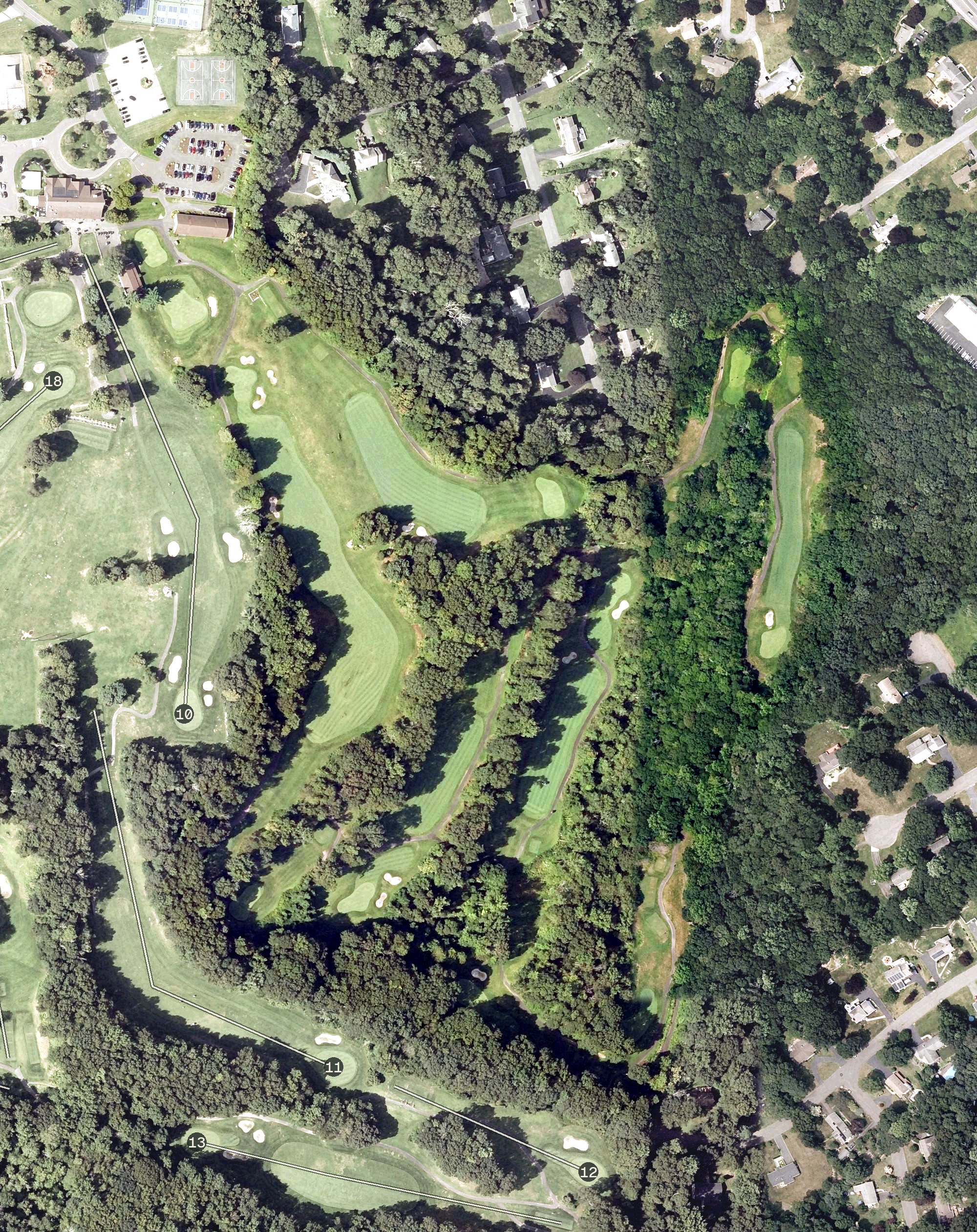 Aerial view of Tashua Glen Golf Course, CT