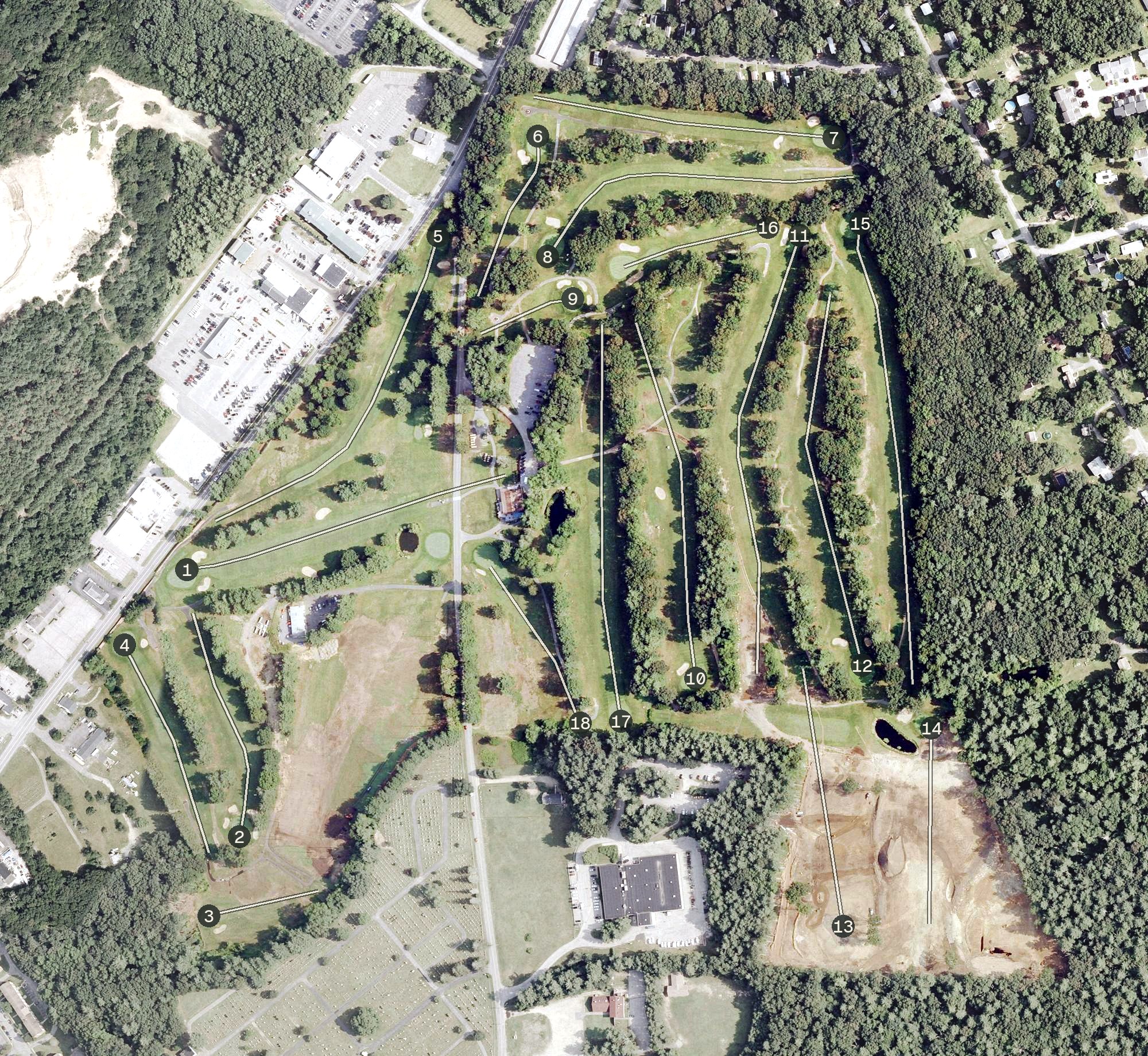 Aerial view of The Golf Club at Windham, CT