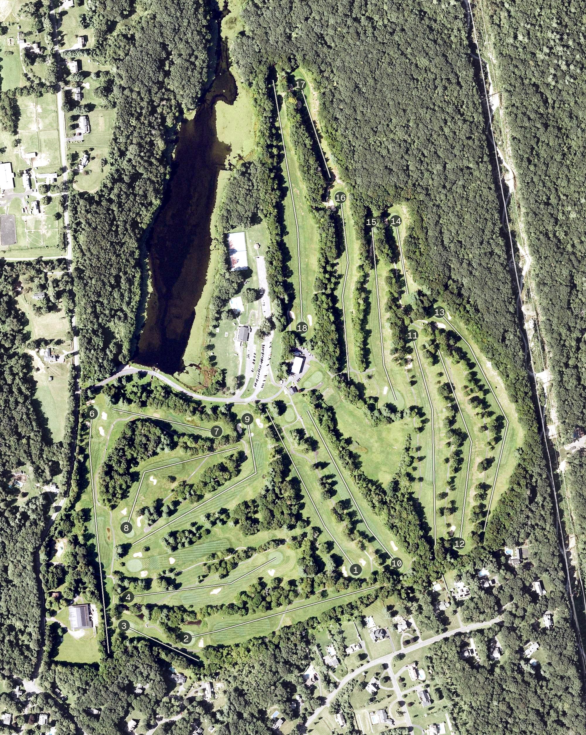 Aerial view of The Golf Course at Crestbrook Park, CT