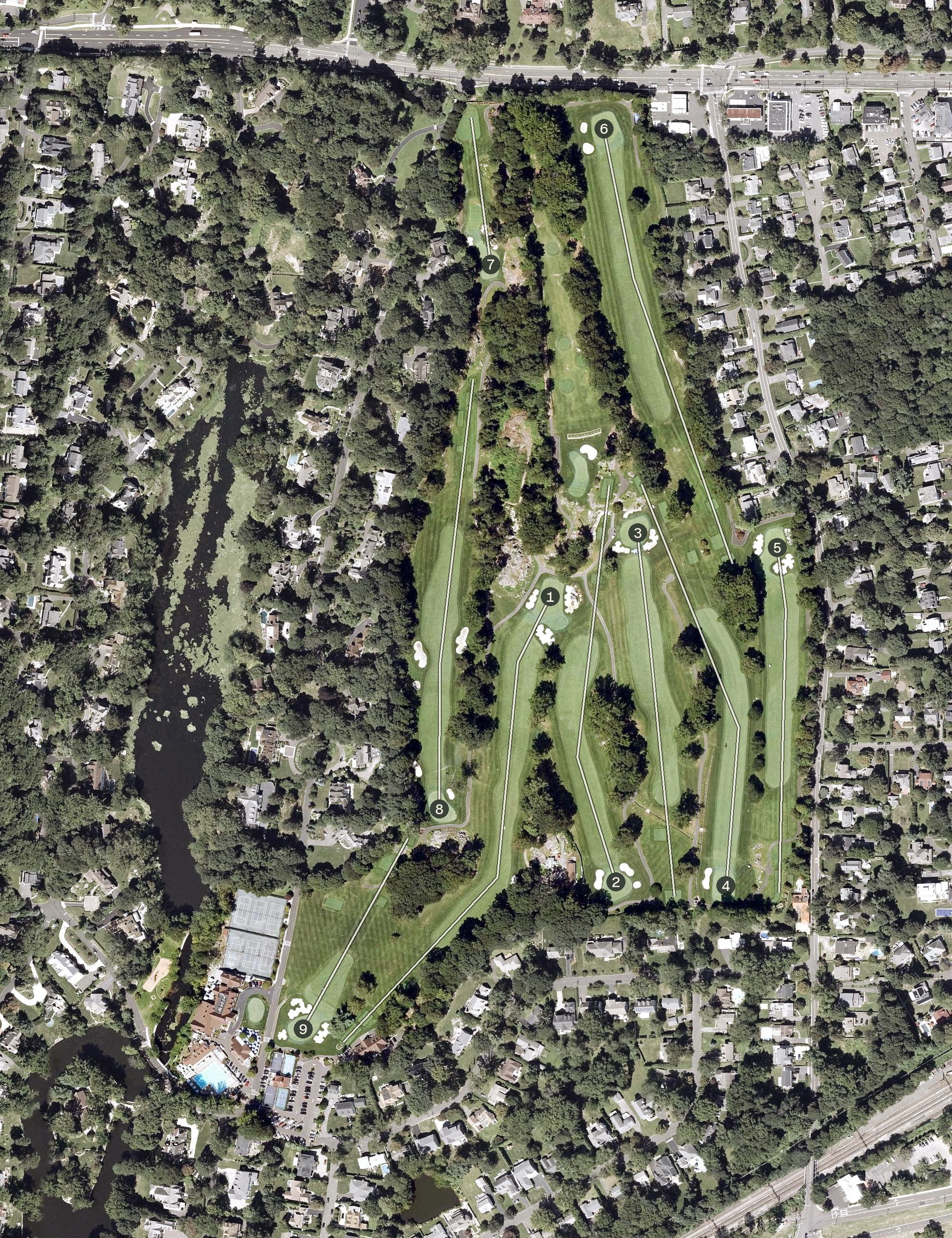 Aerial view of The Milbrook Club, CT