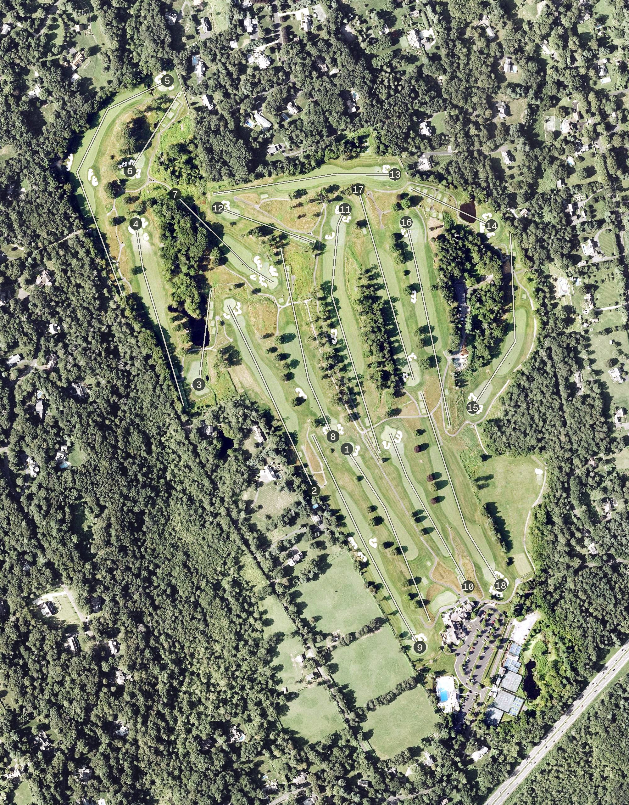 Aerial view of The Patterson Club, CT
