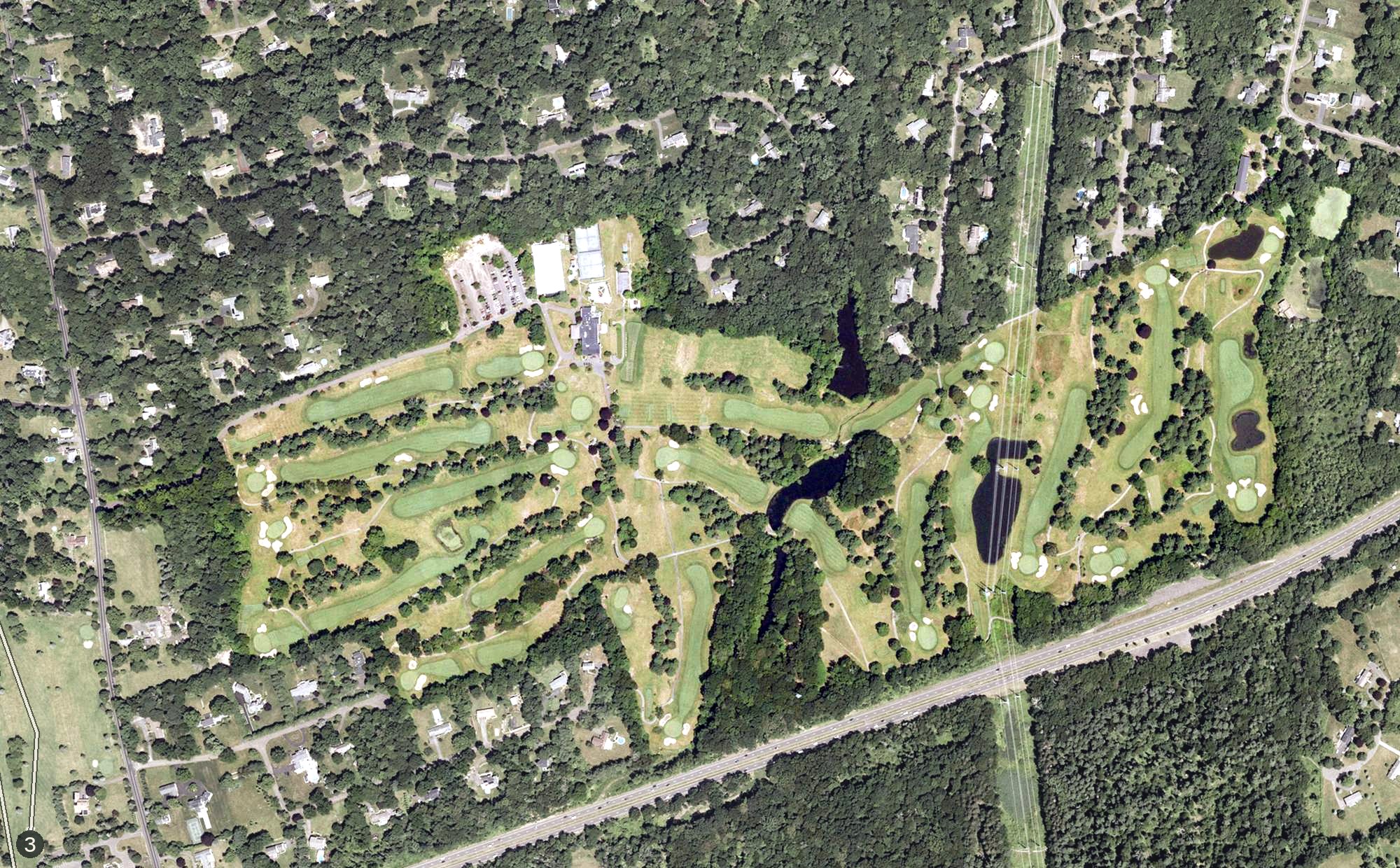 Aerial view of The Tradition Golf Club at Oak Lane, CT