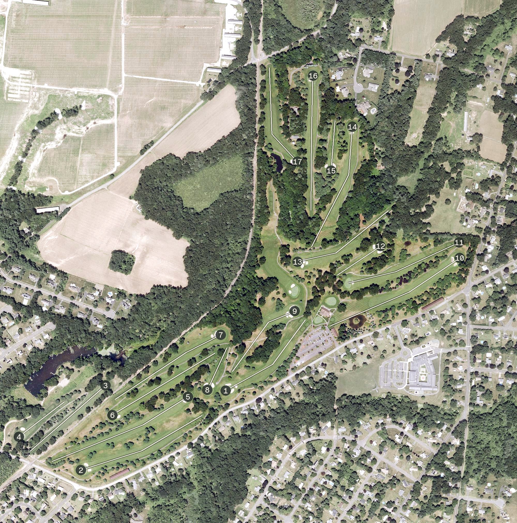 Aerial view of Topstone Golf Course, CT