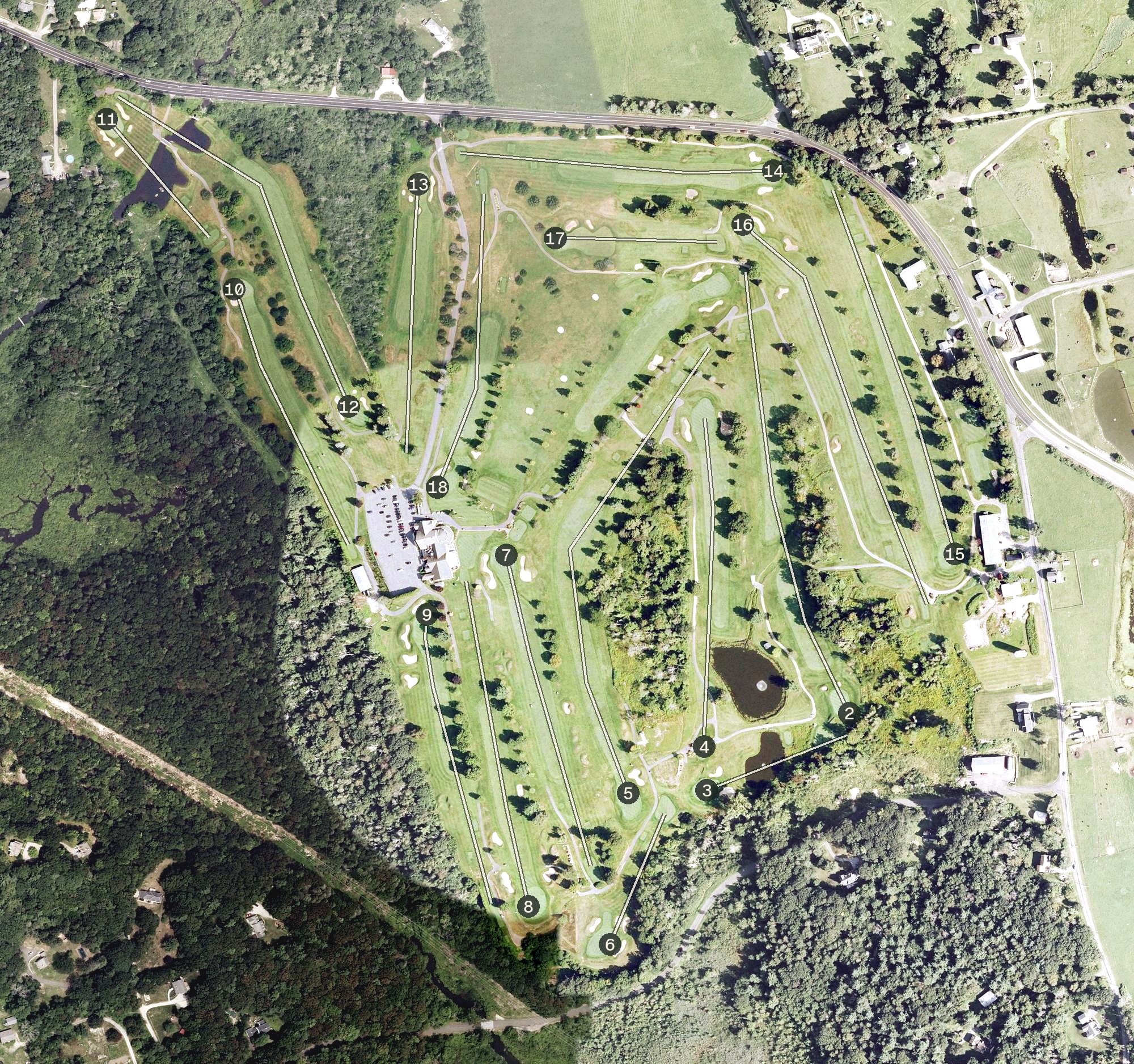 Aerial view of Torrington Country Club, CT