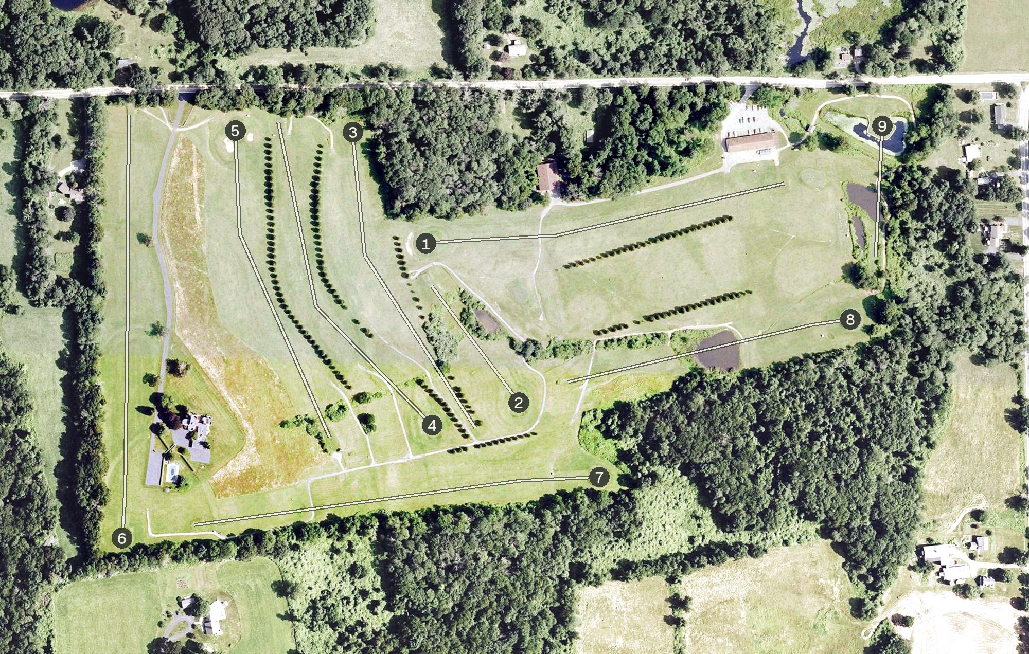 Aerial view of Vineyard Valley Golf Club, CT