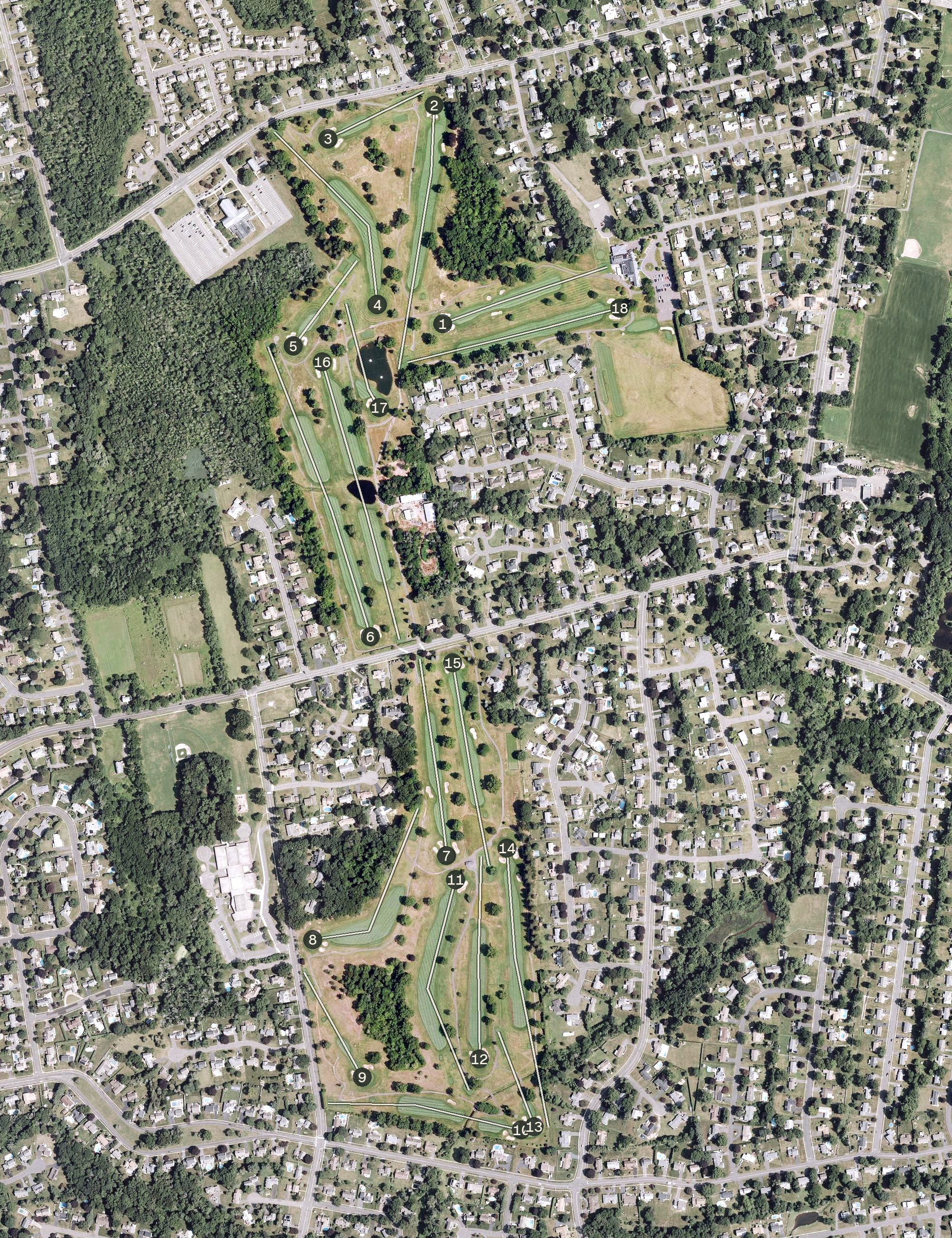 Aerial view of Wethersfield Country Club, CT