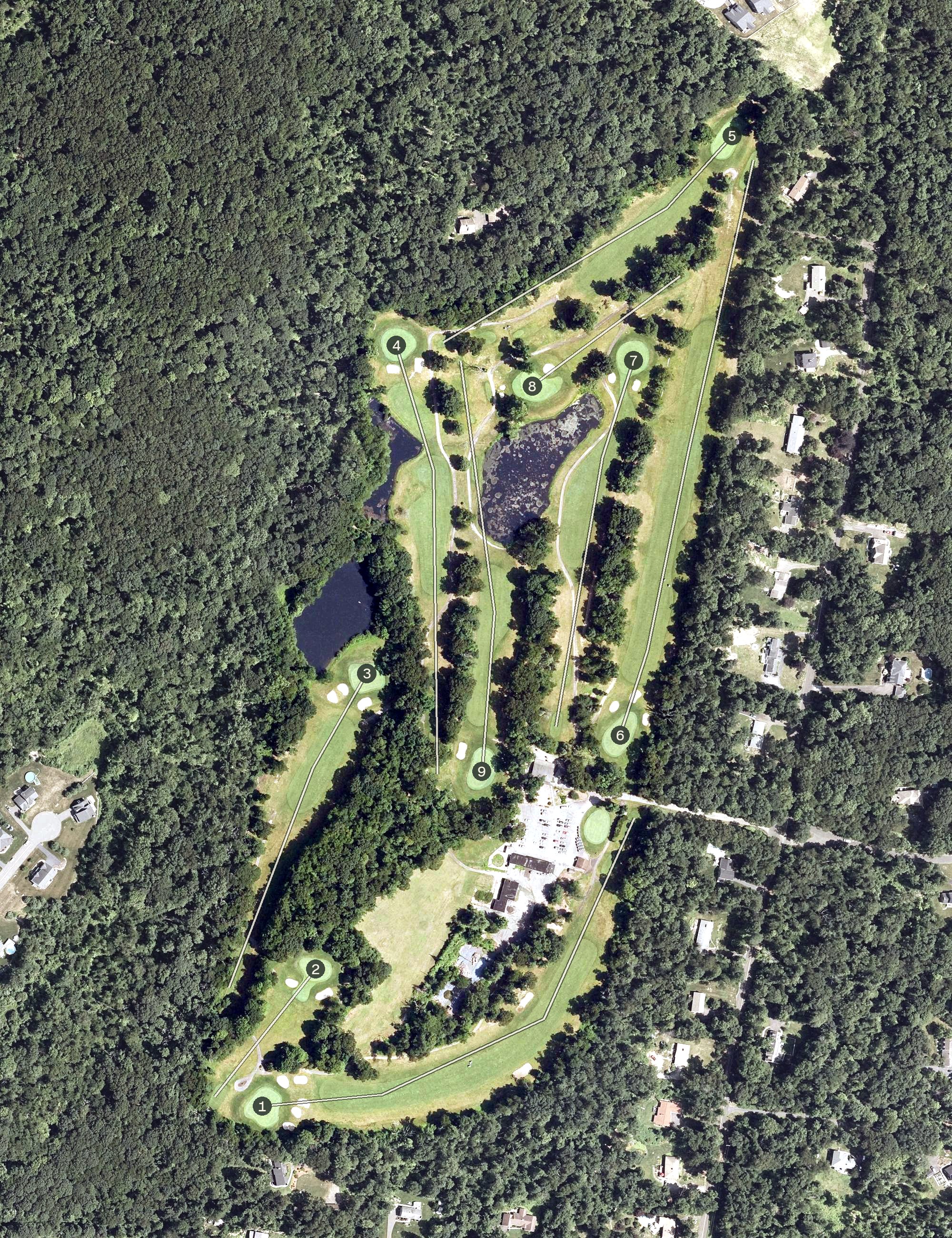 Aerial view of Woodhaven Country Club, CT