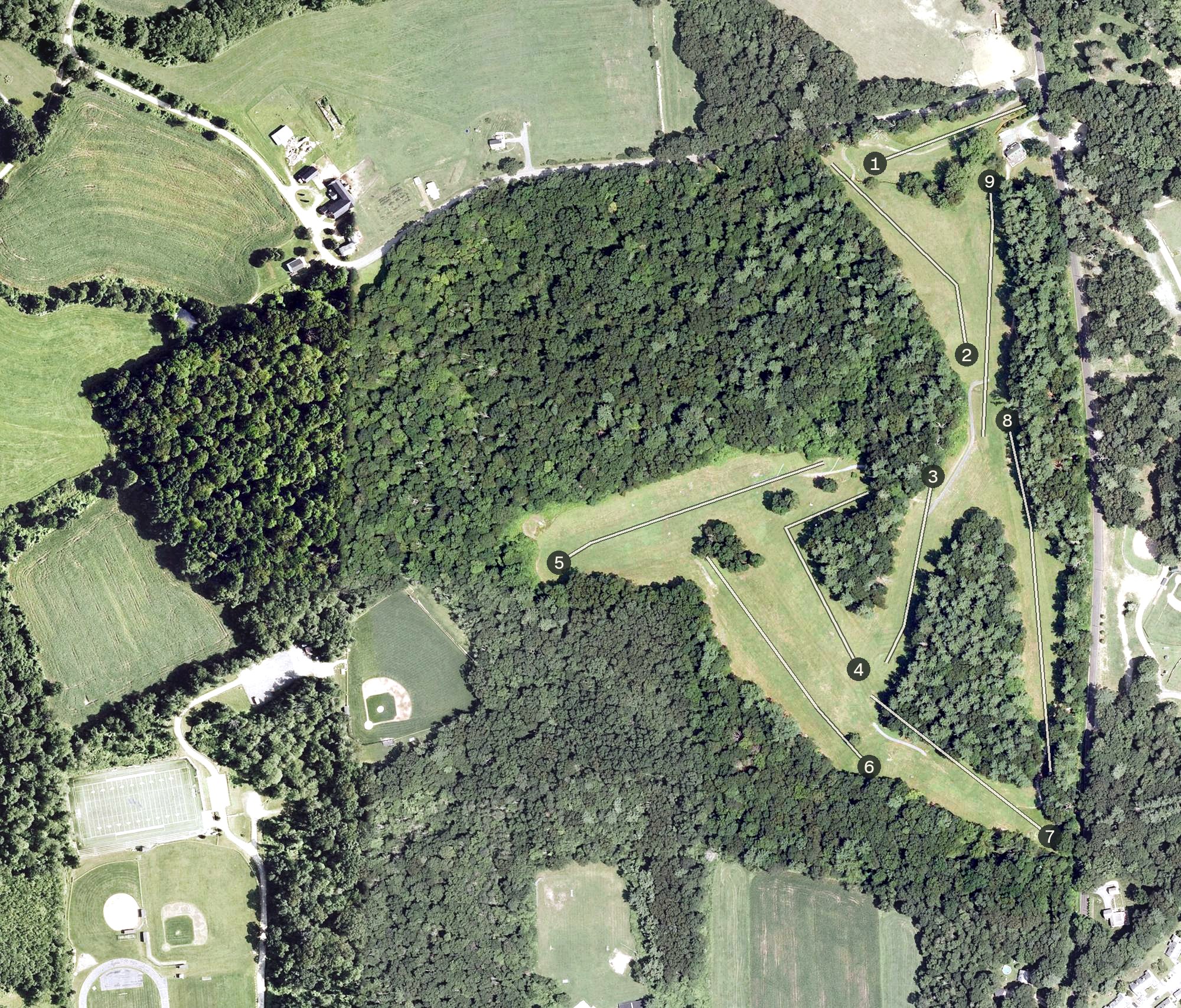 Aerial view of Woodstock Golf Course, CT
