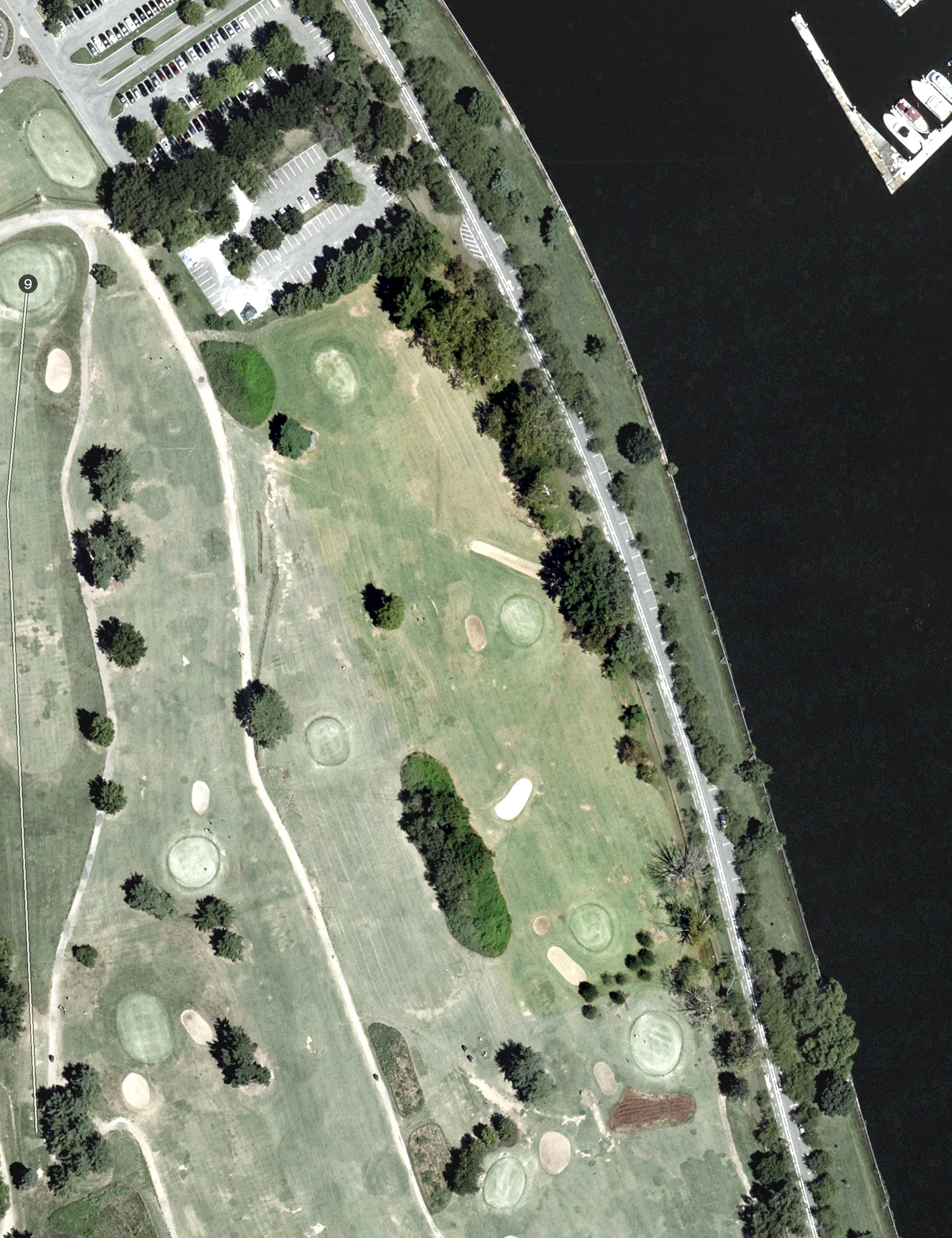Aerial view of East Potomac Practice Holes, DC