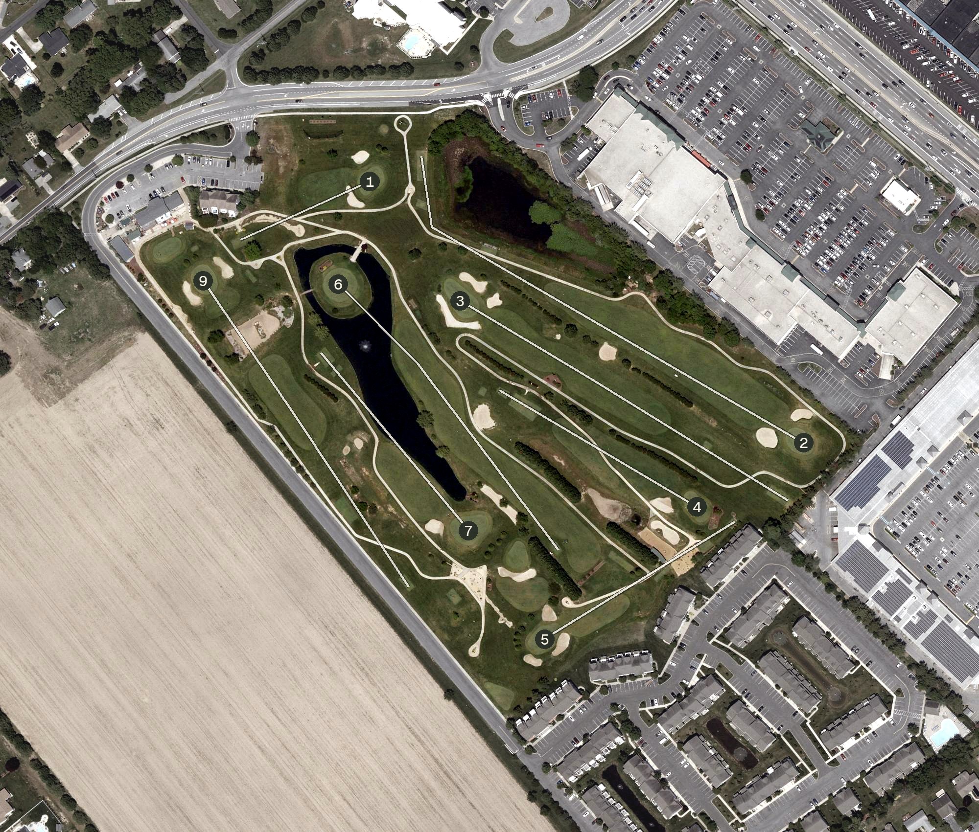 Aerial view of American Classic Golf Club, DE
