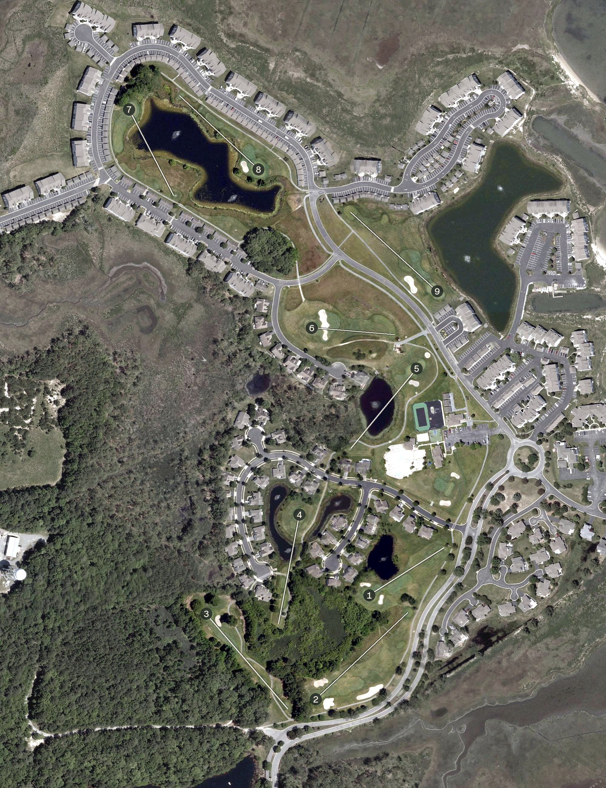 Aerial view of Bethany Bay Golf Club, DE