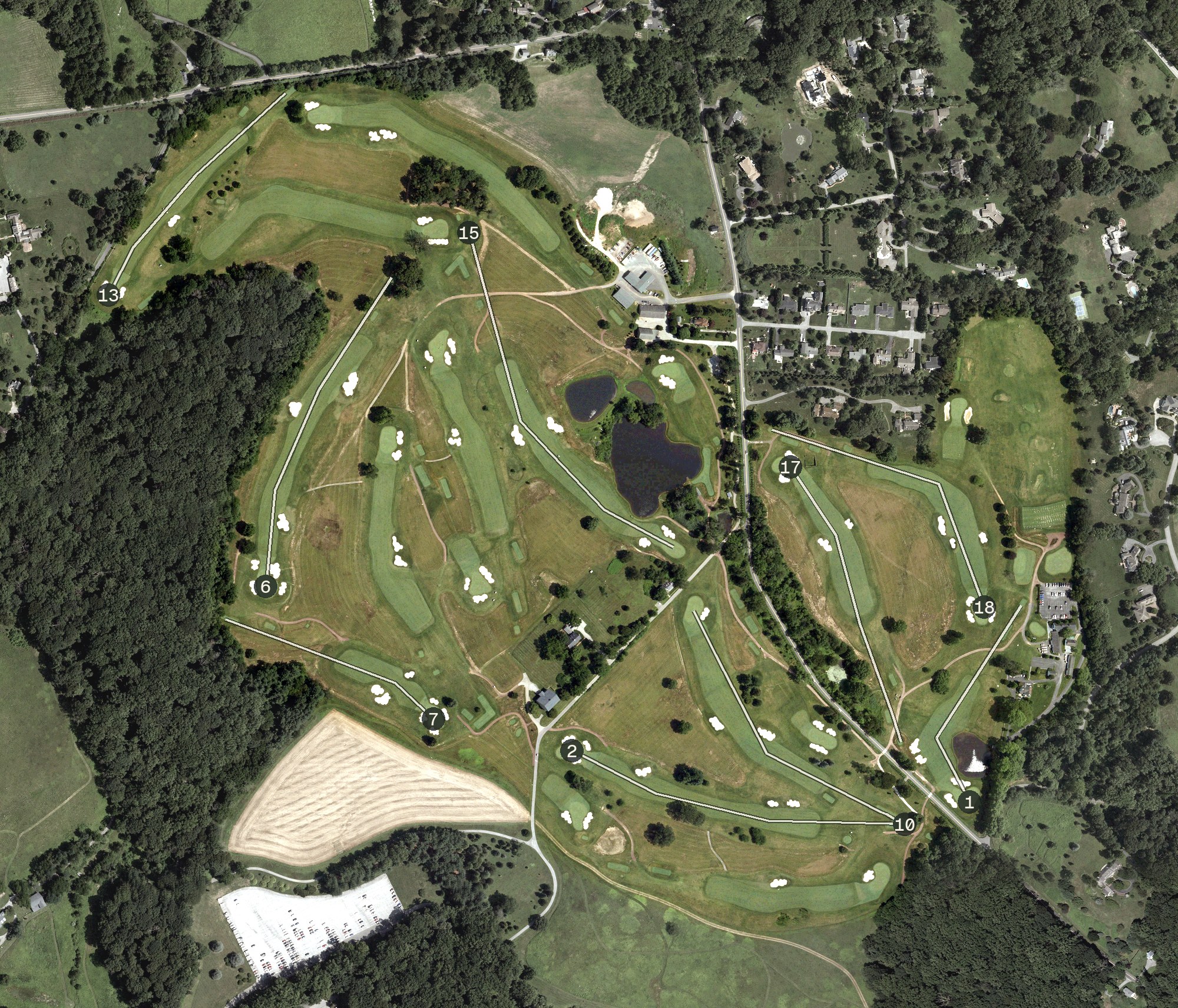 Aerial view of Bidermann Golf Course, DE