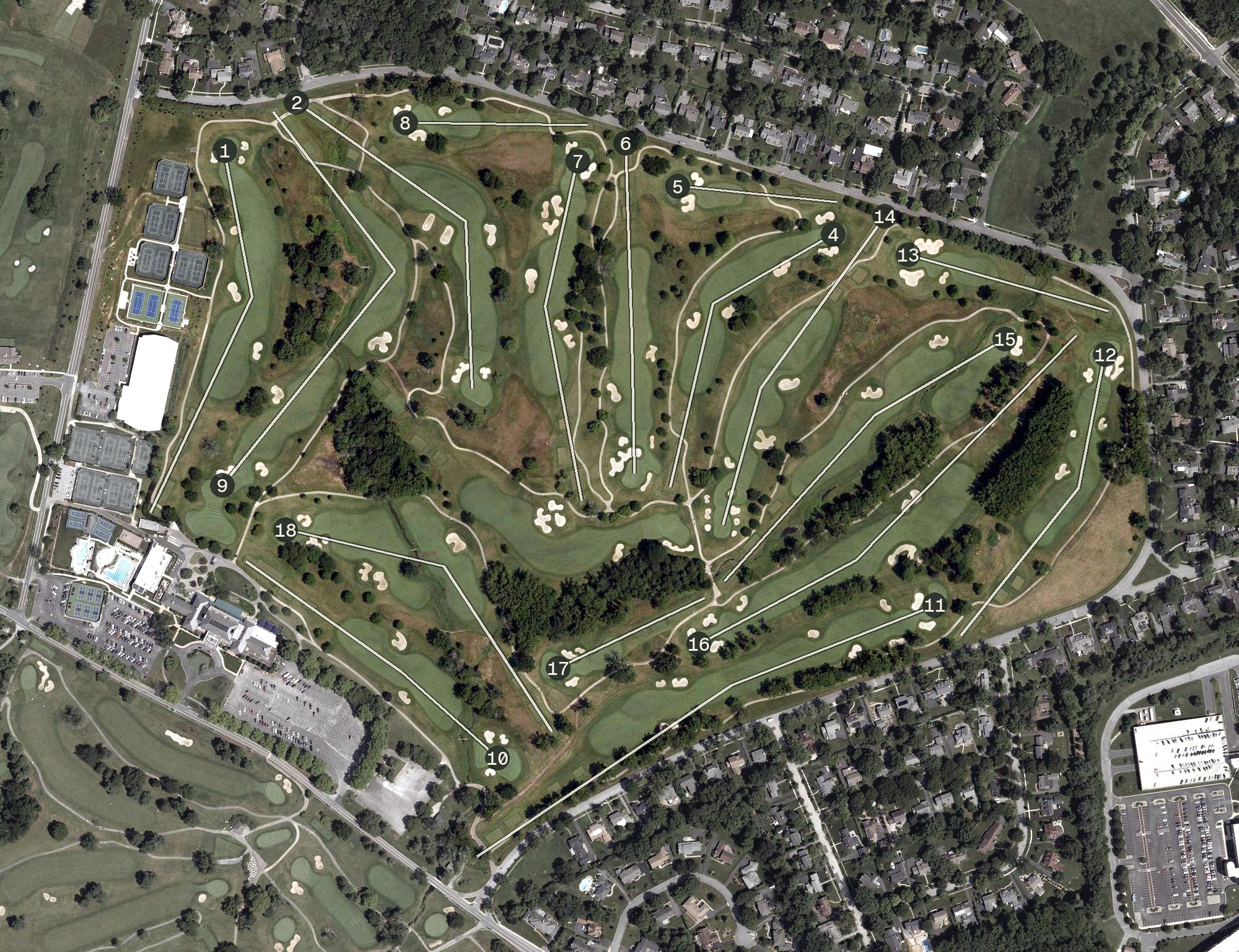 Aerial view of DuPont Championship Course, DE