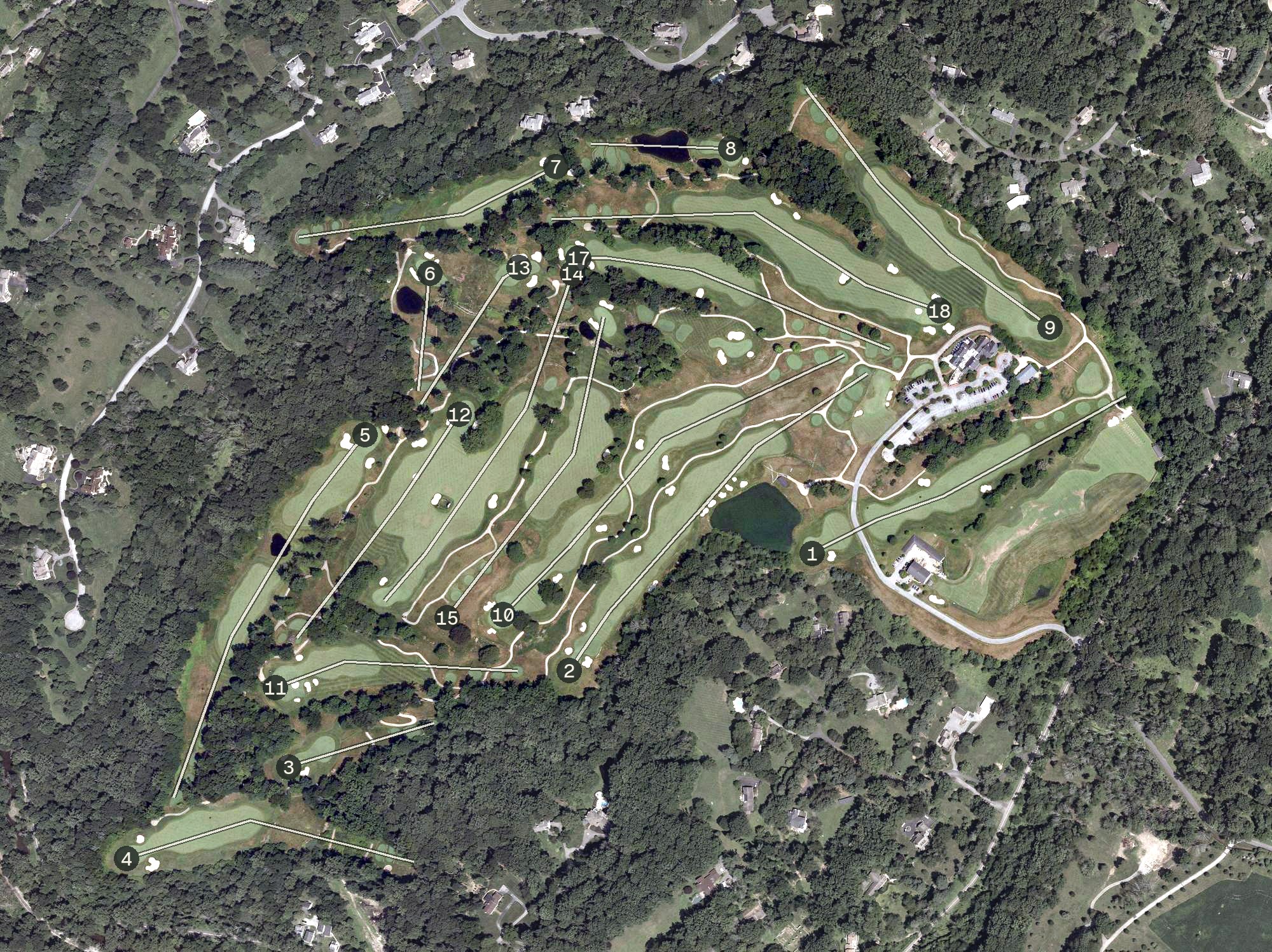 Aerial view of Fieldstone Golf Club, DE