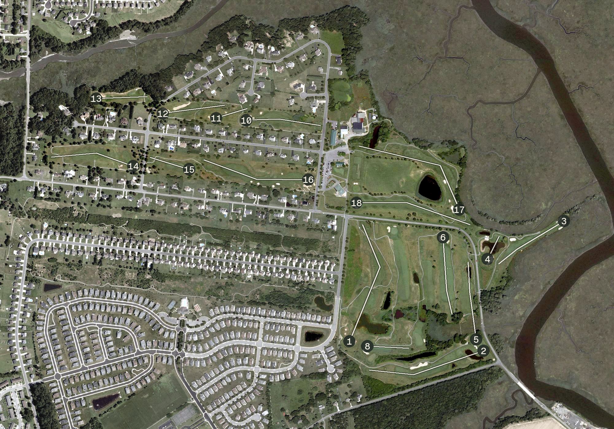 Aerial view of Jonathan's Landing Golf Course, DE