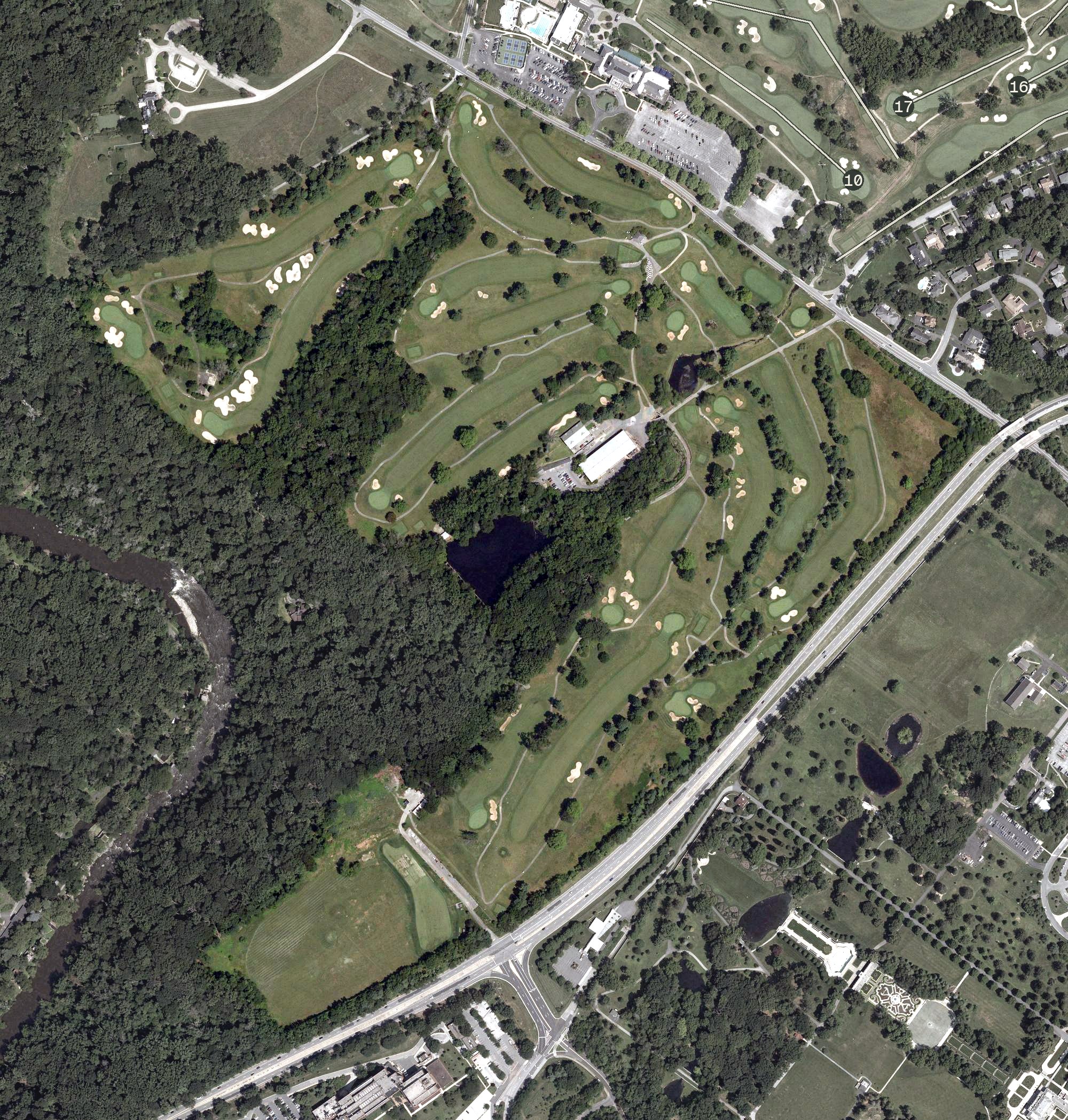 Aerial view of Montchanin Course, DE