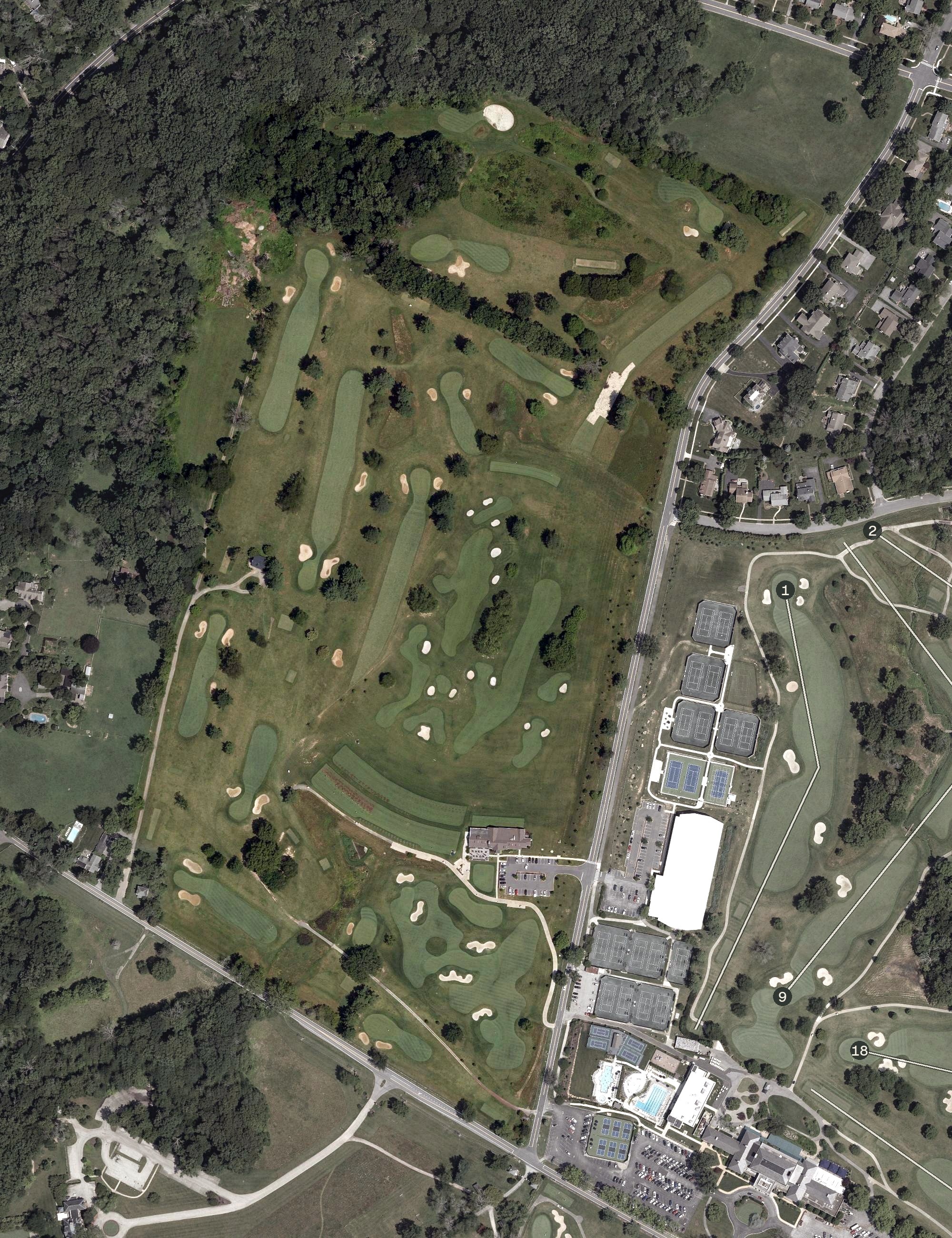 Aerial view of Montchanin Course, DE
