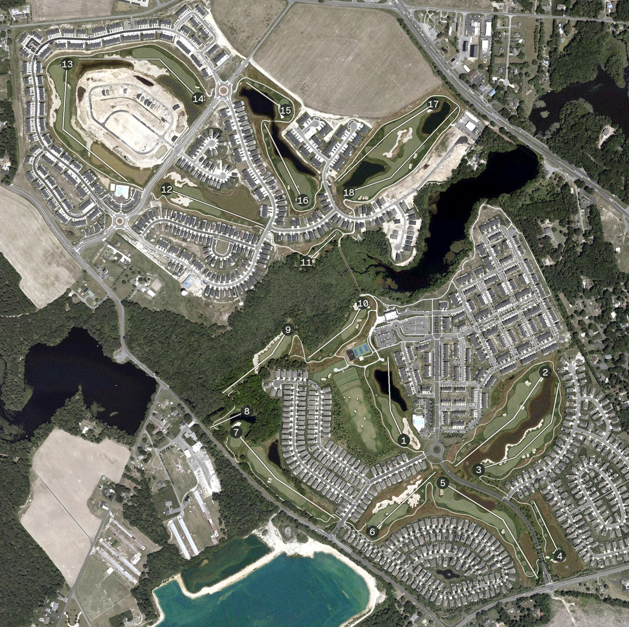 Aerial view of Plantation Lakes Golf Course, DE