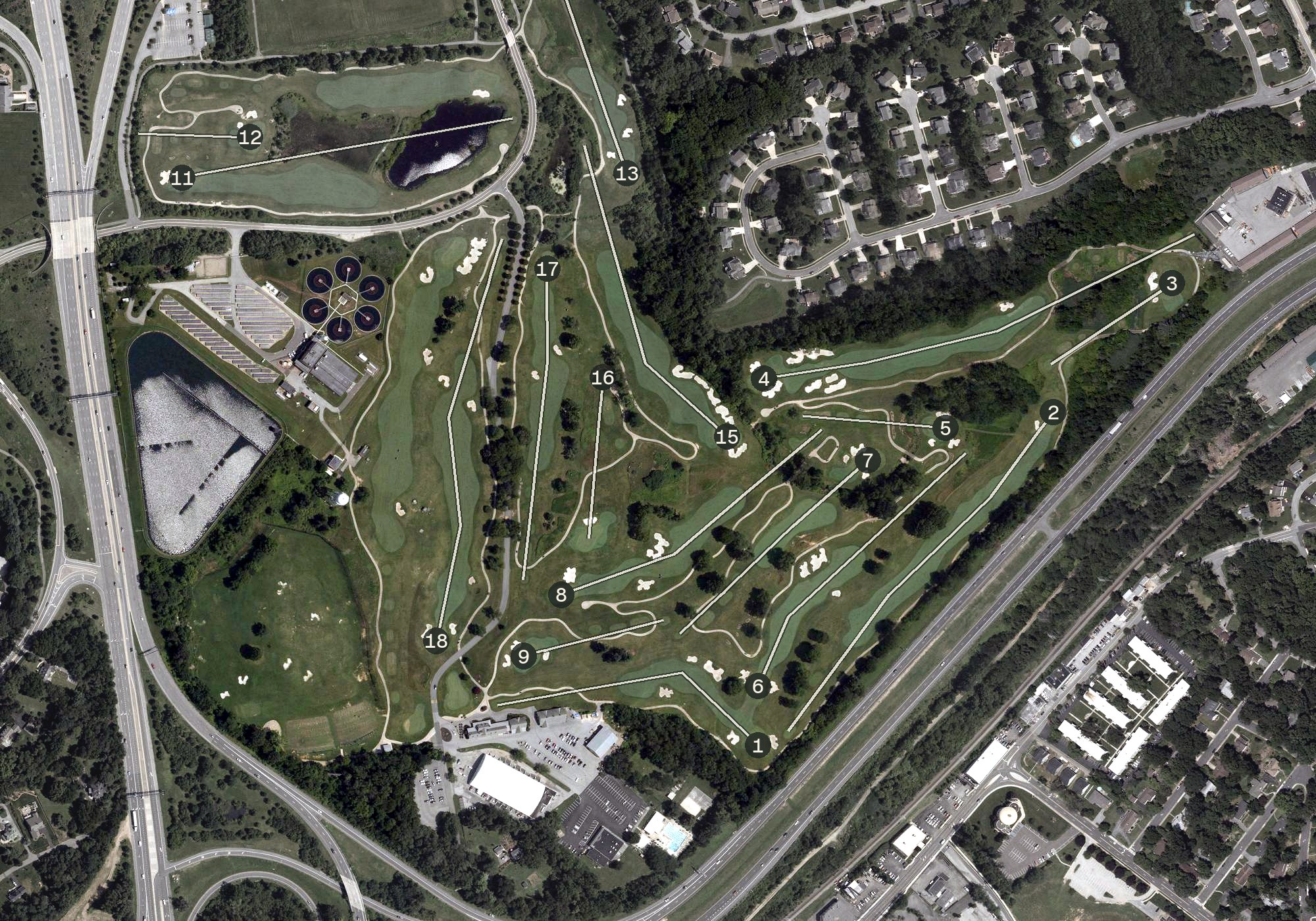 Aerial view of Rock Manor Golf Course, DE