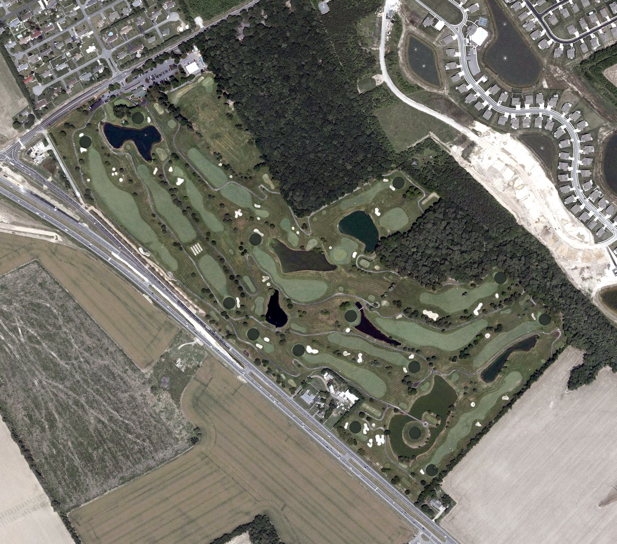 Aerial view of The Rookery Golf Course, DE
