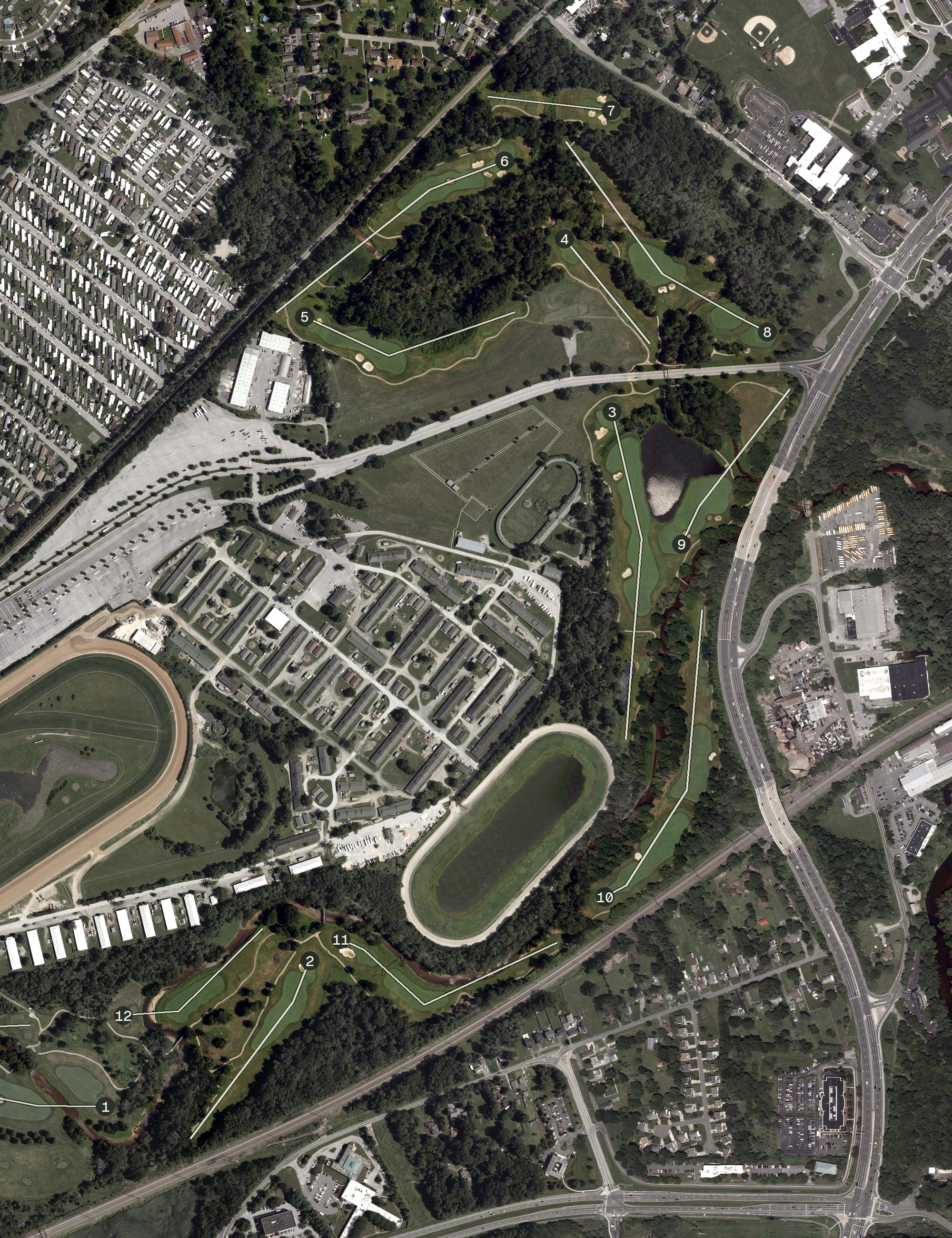 Aerial view of White Clay Creek Country Club, DE