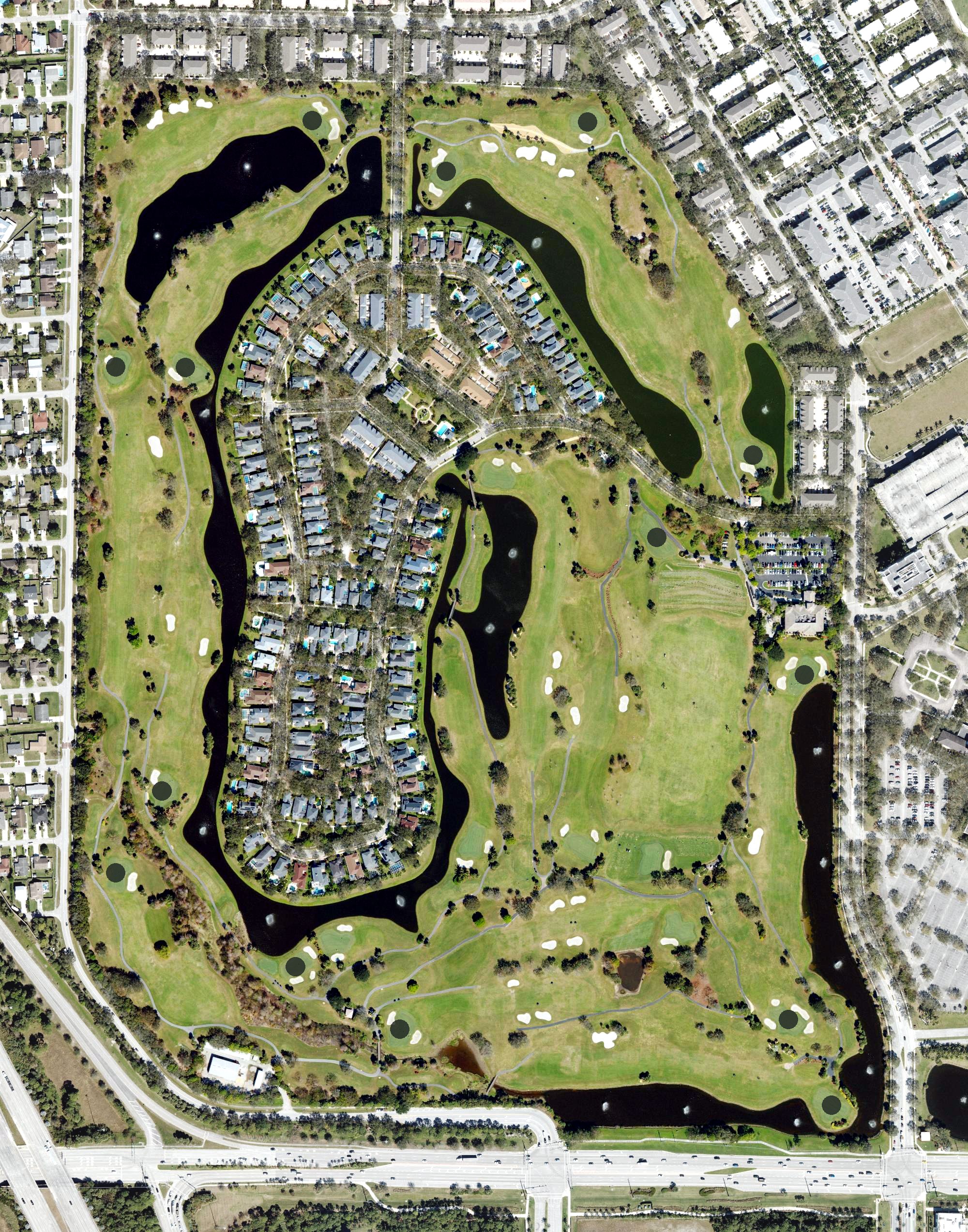 Aerial view of Abacoa Golf Club, FL