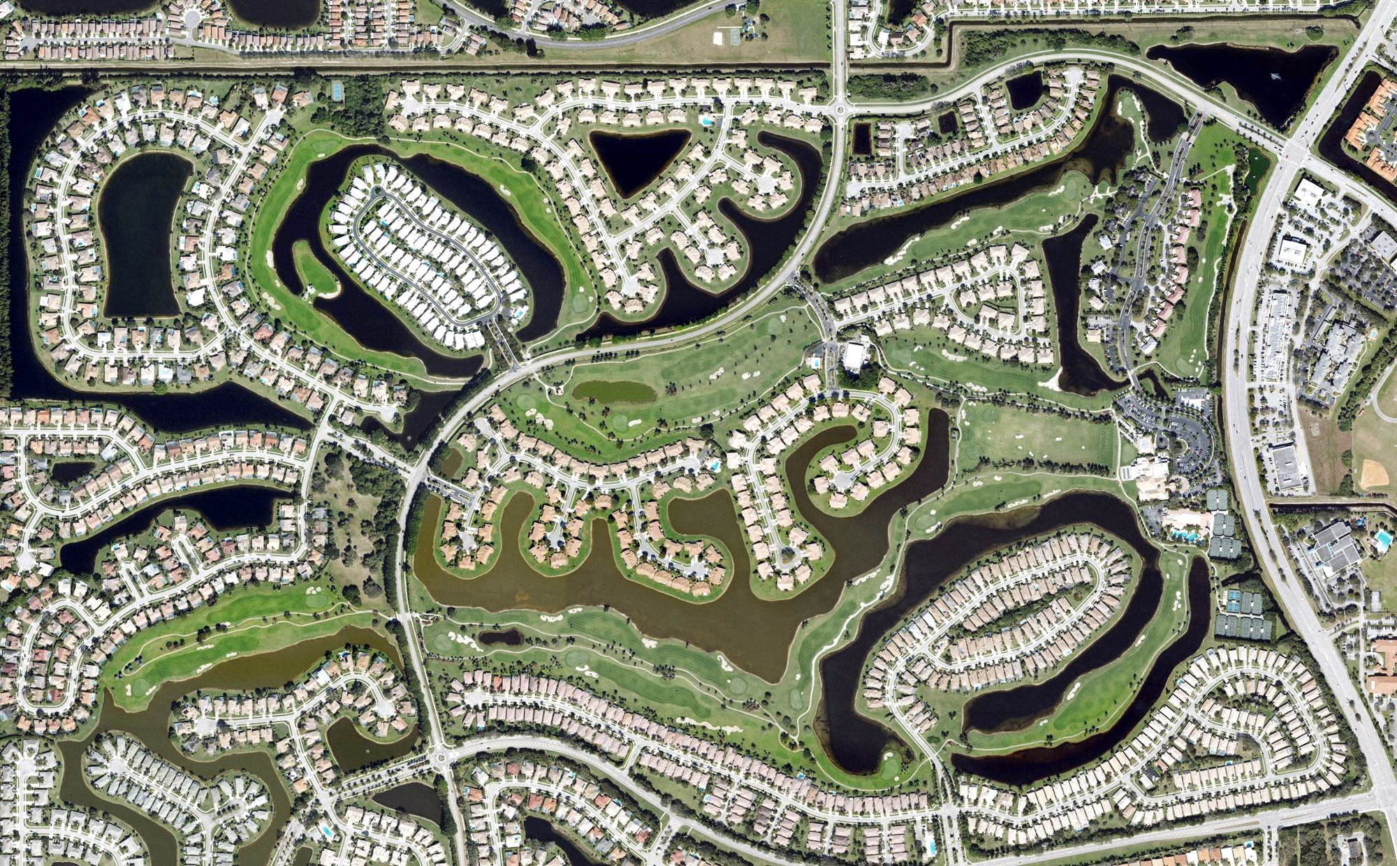 Aerial view of Aberdeen Golf & Country Club, FL