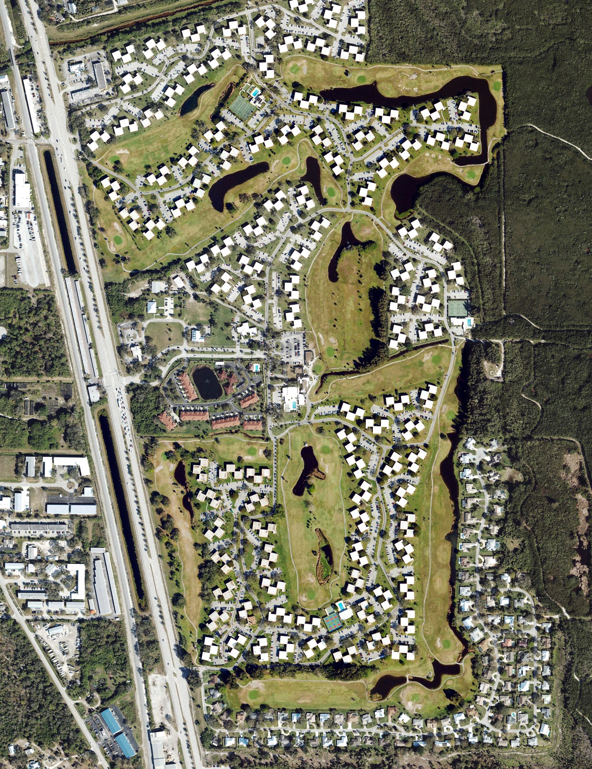 Aerial view of American Golf Club, FL