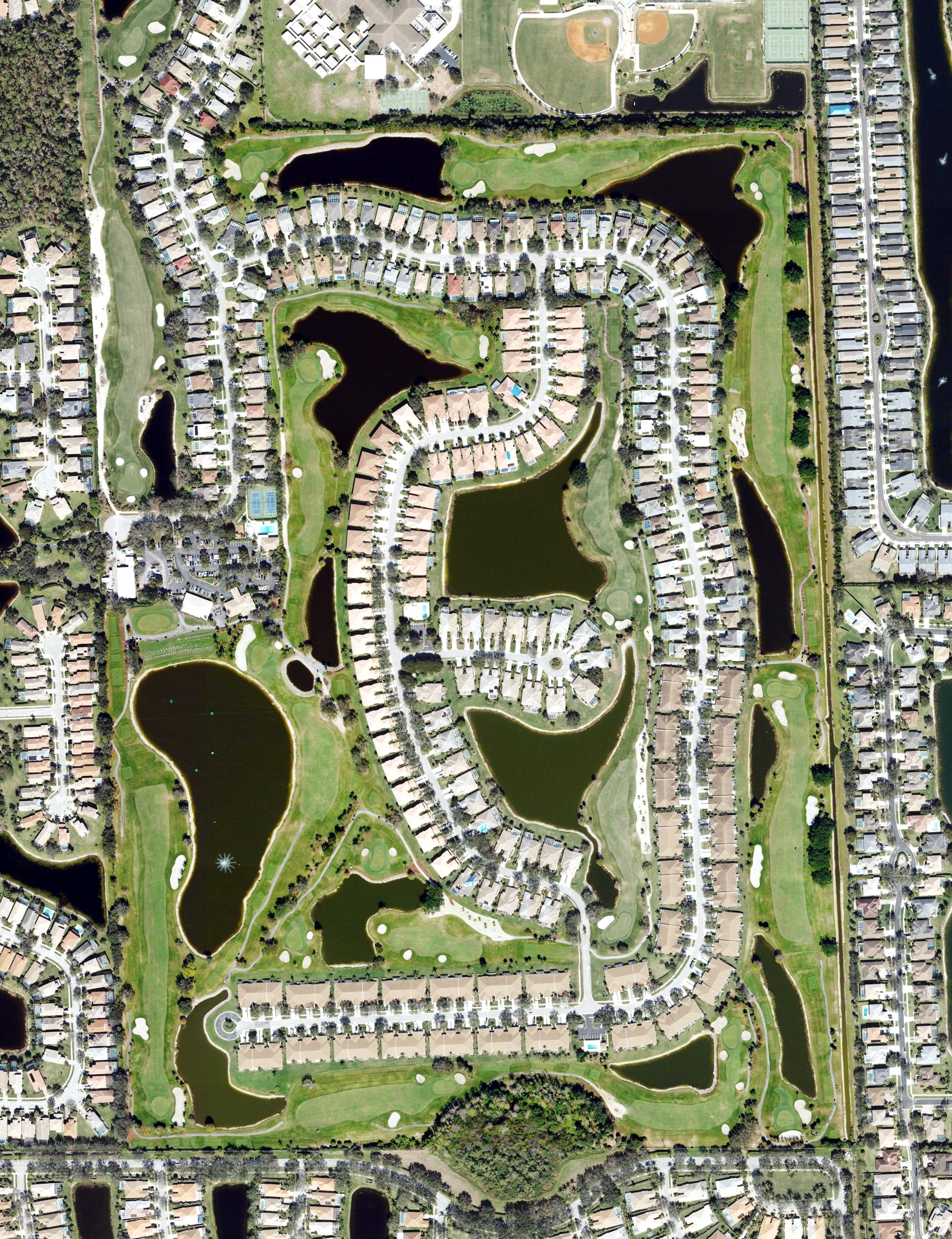 Aerial view of Arrowhead Golf Course, FL