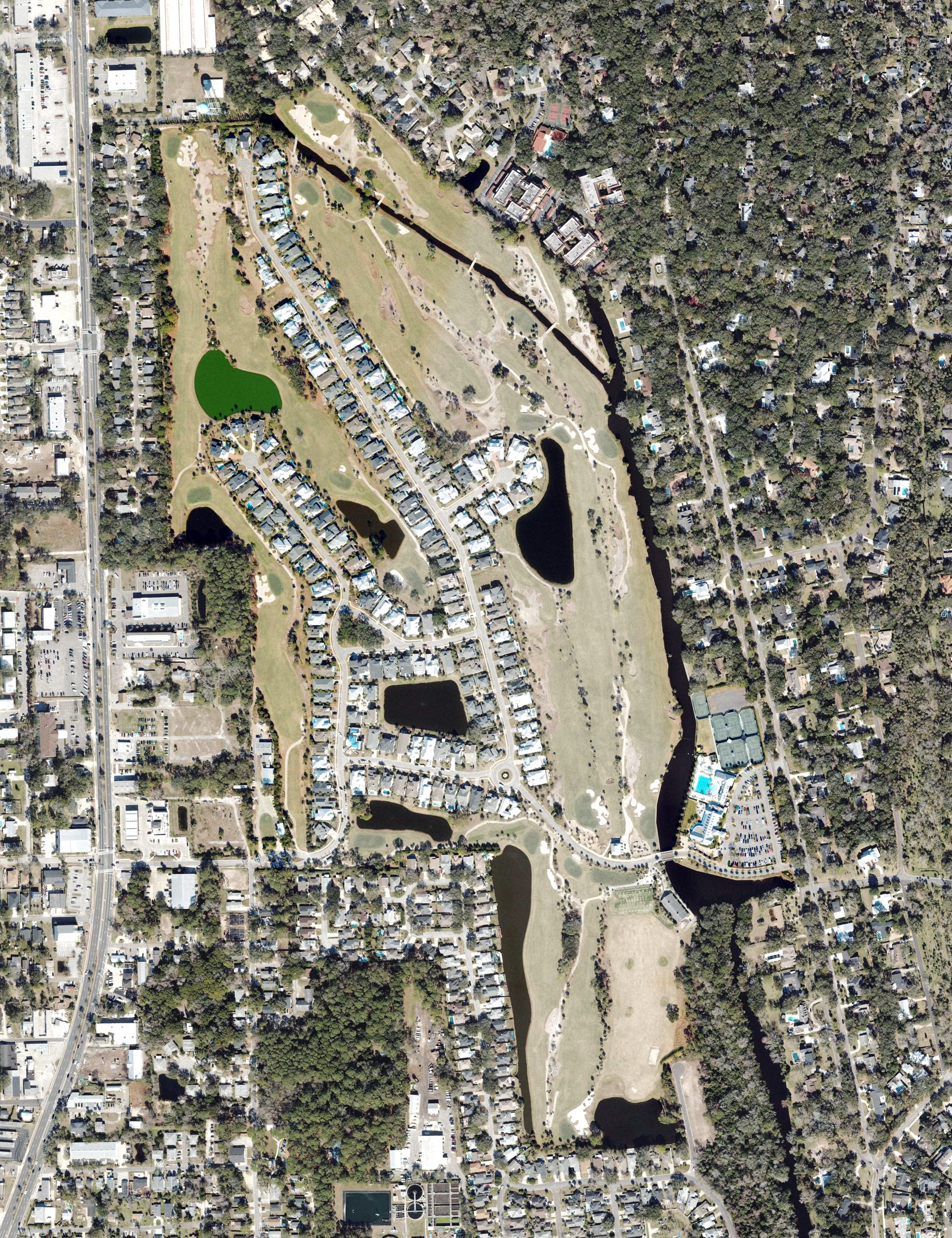 Aerial view of Atlantic Beach Country Club, FL