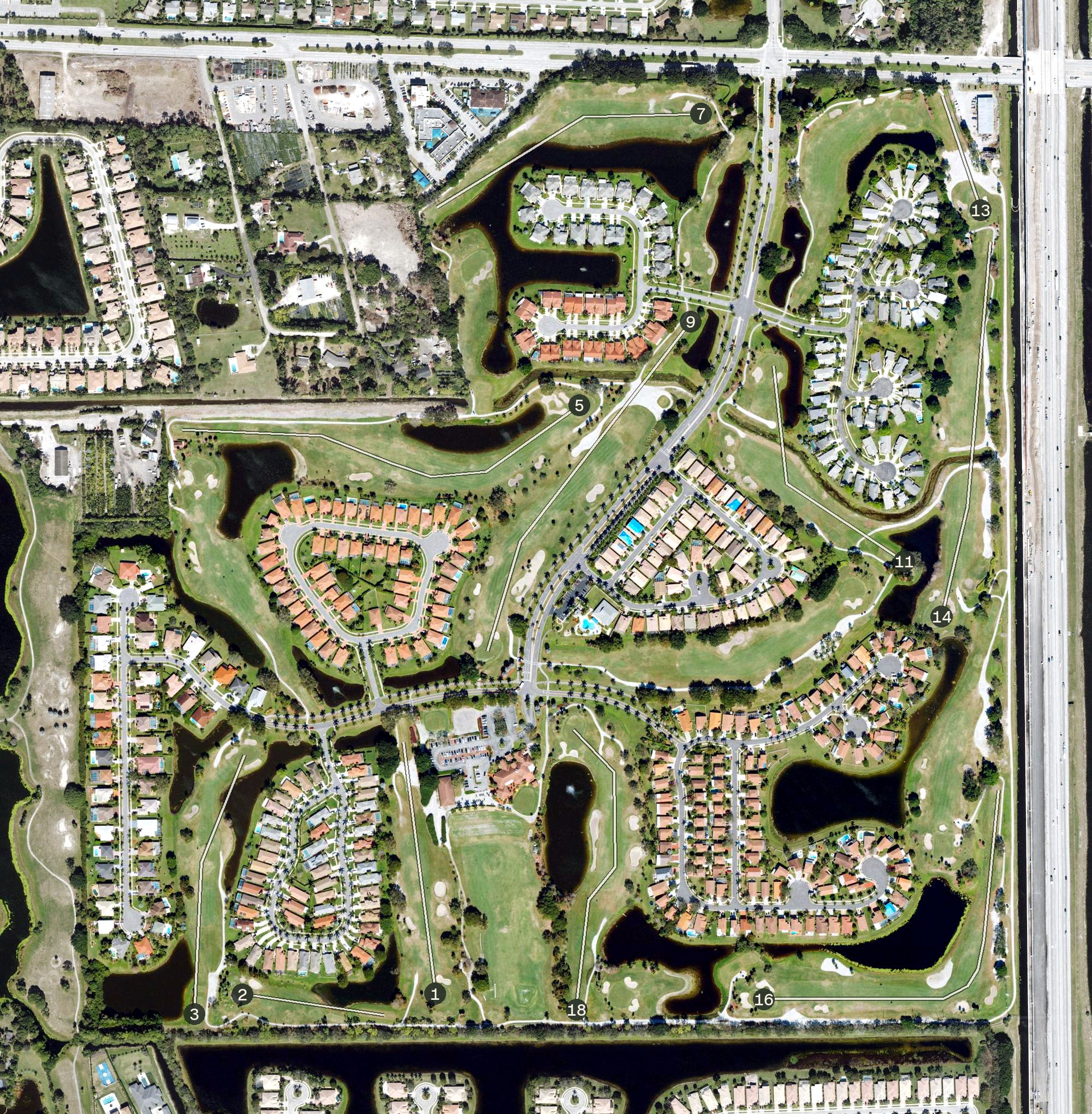 Aerial view of Atlantic National Golf Club, FL